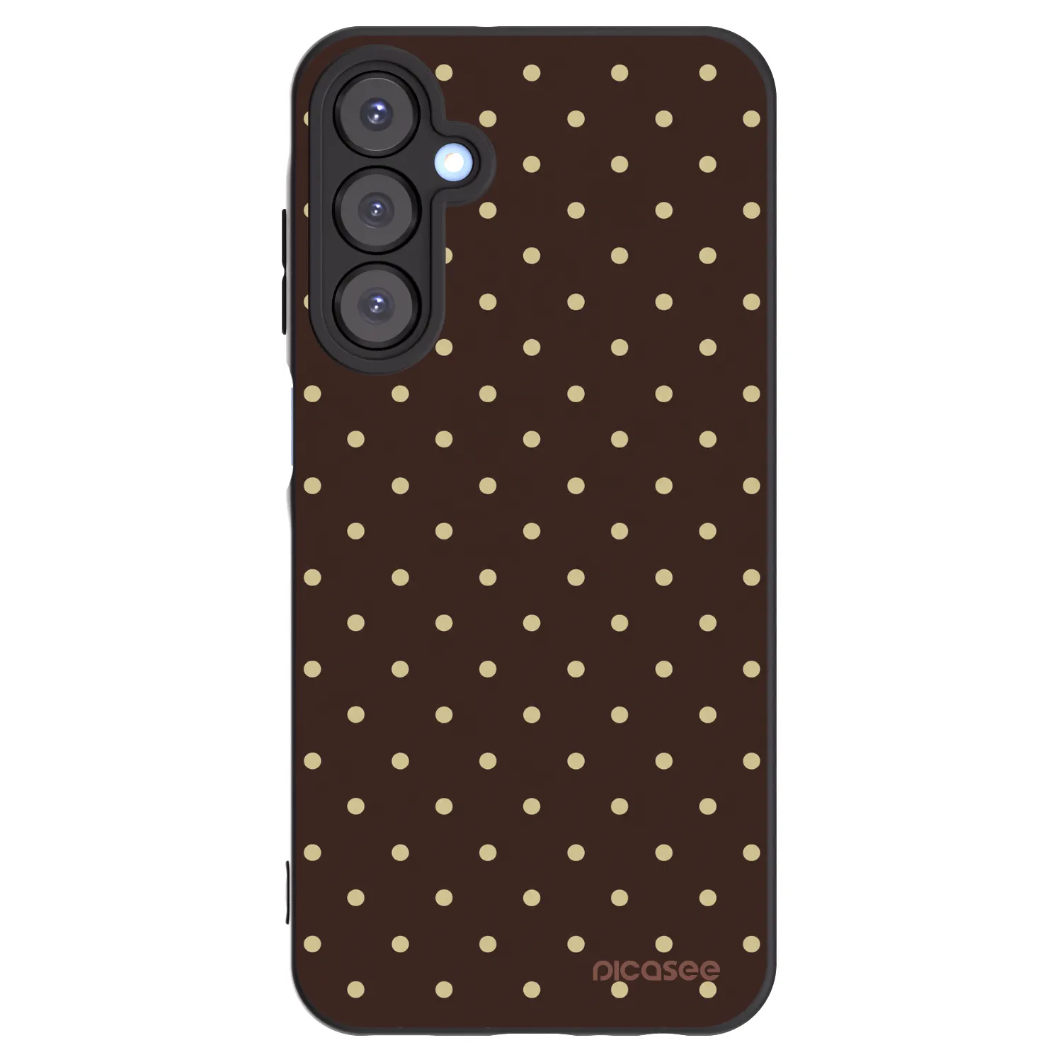 Picasee silikonski črni ovitek za Samsung Galaxy A25 A256B 5G - Vanilla Dots & Chocolate