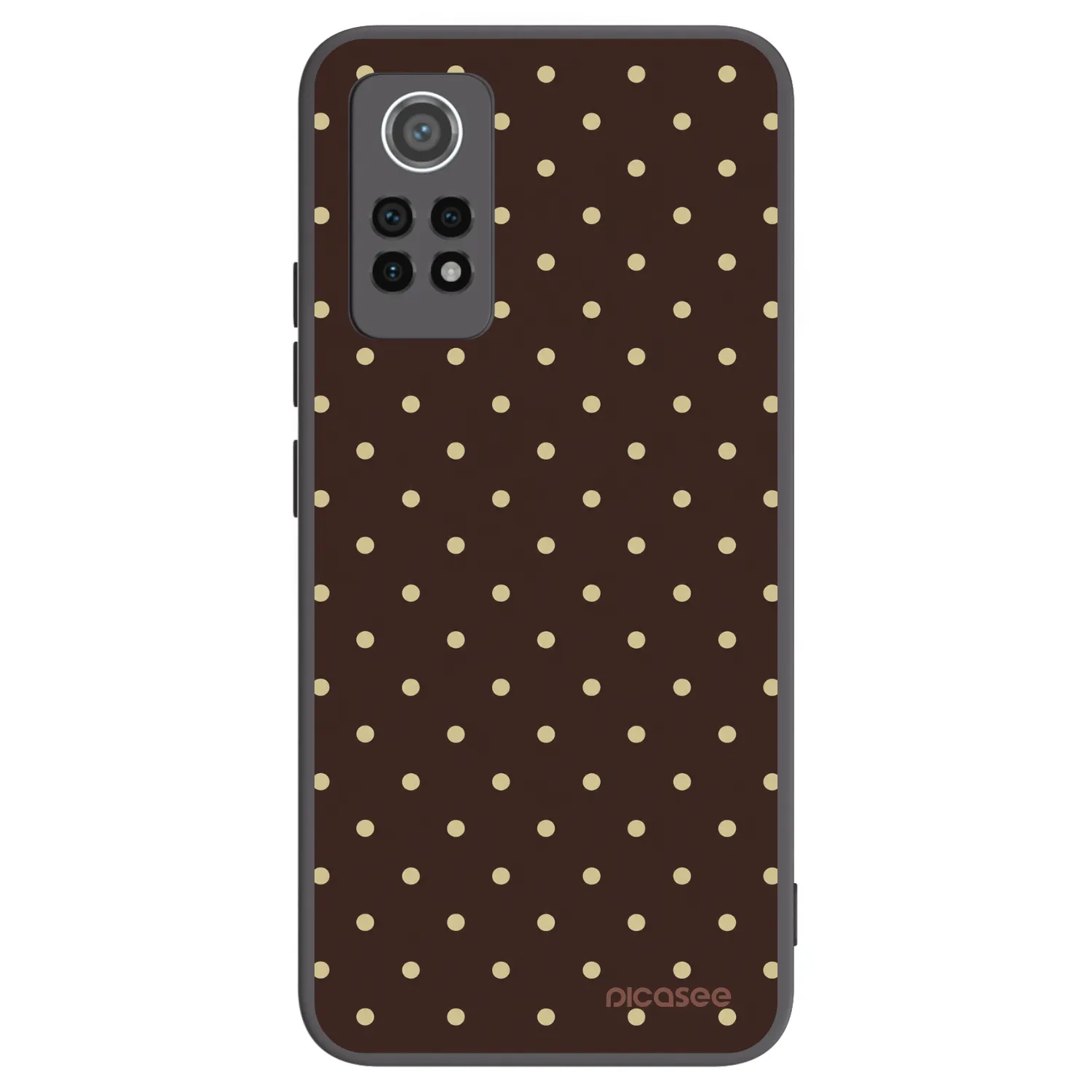 Picasee silikonski črni ovitek za Xiaomi Redmi Note 12 Pro 4G - Vanilla Dots & Chocolate