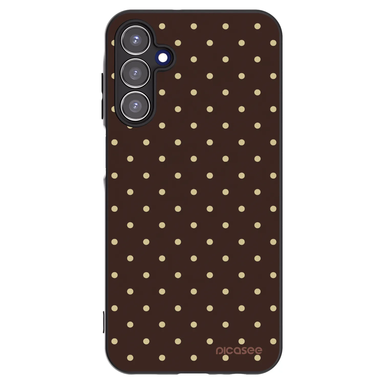 Picasee silikonski črni ovitek za Samsung Galaxy A15 A156B 5G - Vanilla Dots & Chocolate