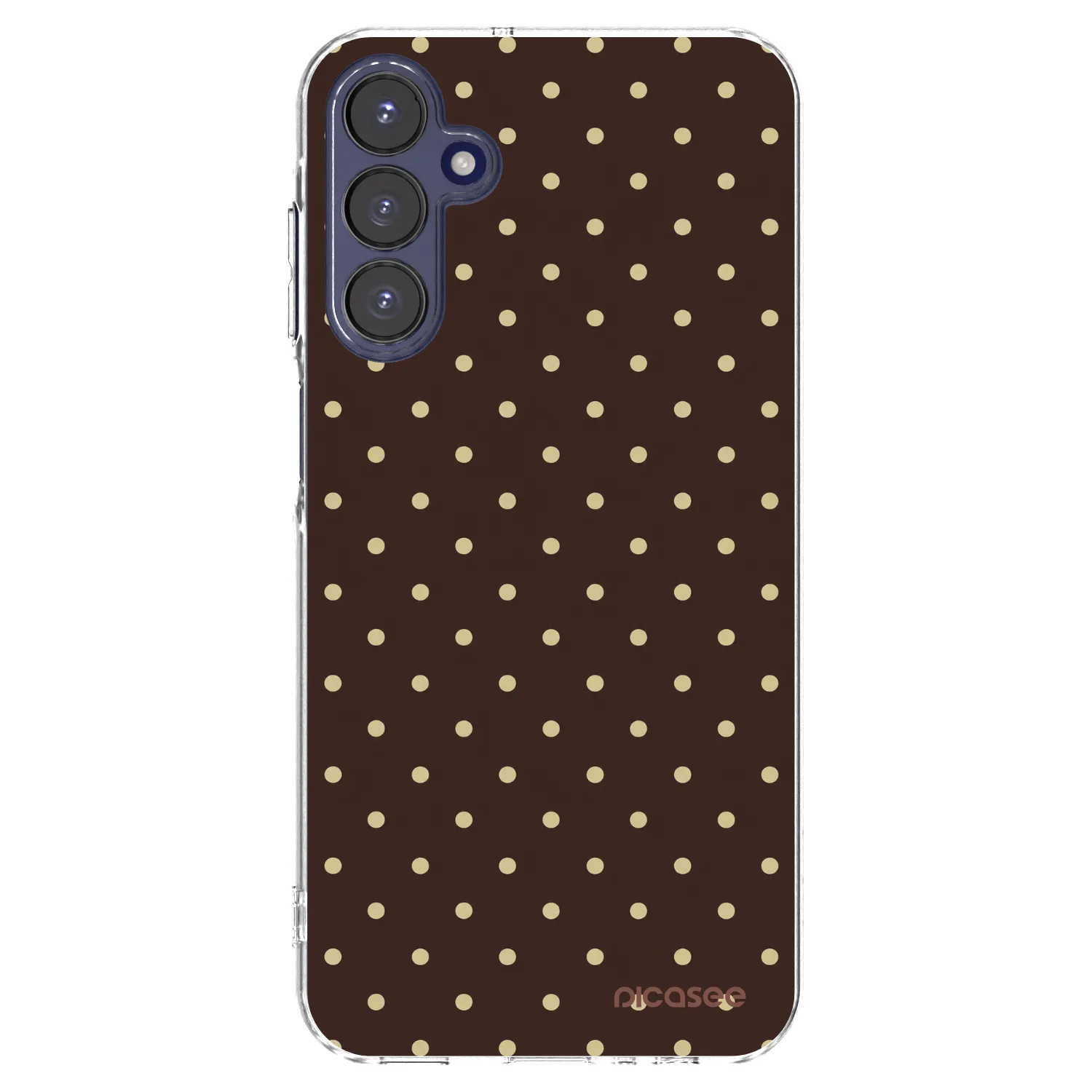 Picasee silikonski prozorni ovitek za Samsung Galaxy A15 A155F 4G - Vanilla Dots & Chocolate