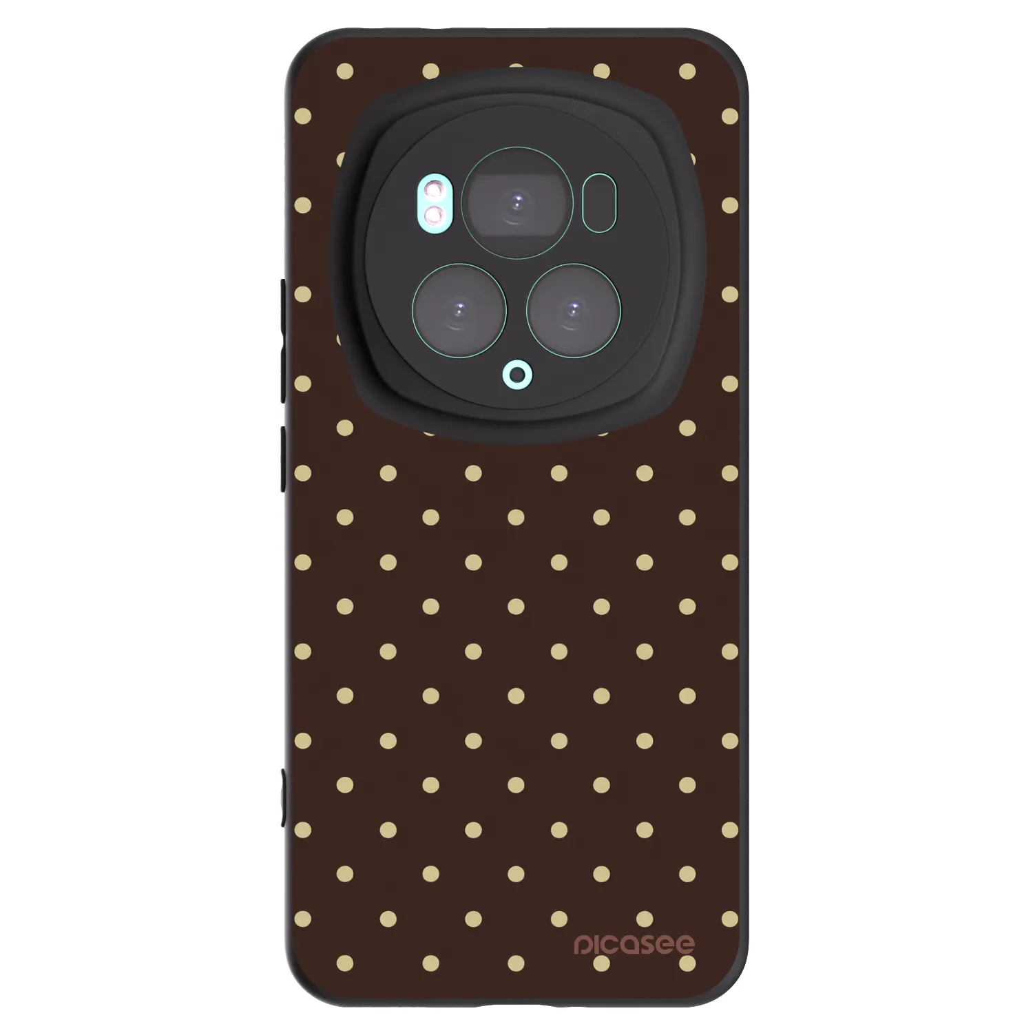 Picasee silikonski črni ovitek za Honor Magic6 Pro - Vanilla Dots & Chocolate