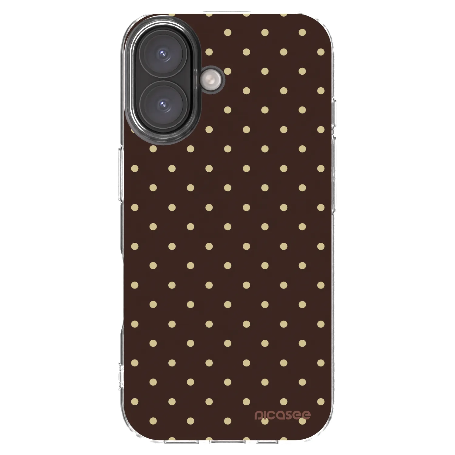Picasee silikonski prozorni ovitek za Apple iPhone 16 - Vanilla Dots & Chocolate