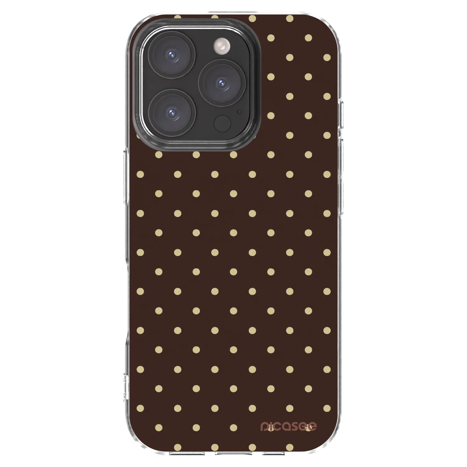 Picasee silikonski prozorni ovitek za Apple iPhone 16 Pro - Vanilla Dots & Chocolate