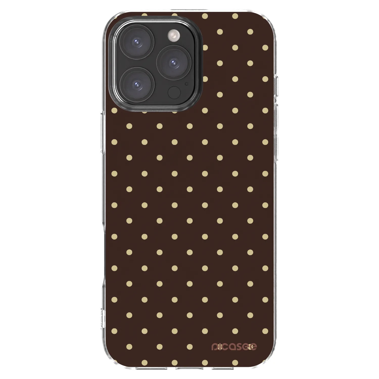 Picasee silikonski prozorni ovitek za Apple iPhone 16 Pro Max - Vanilla Dots & Chocolate