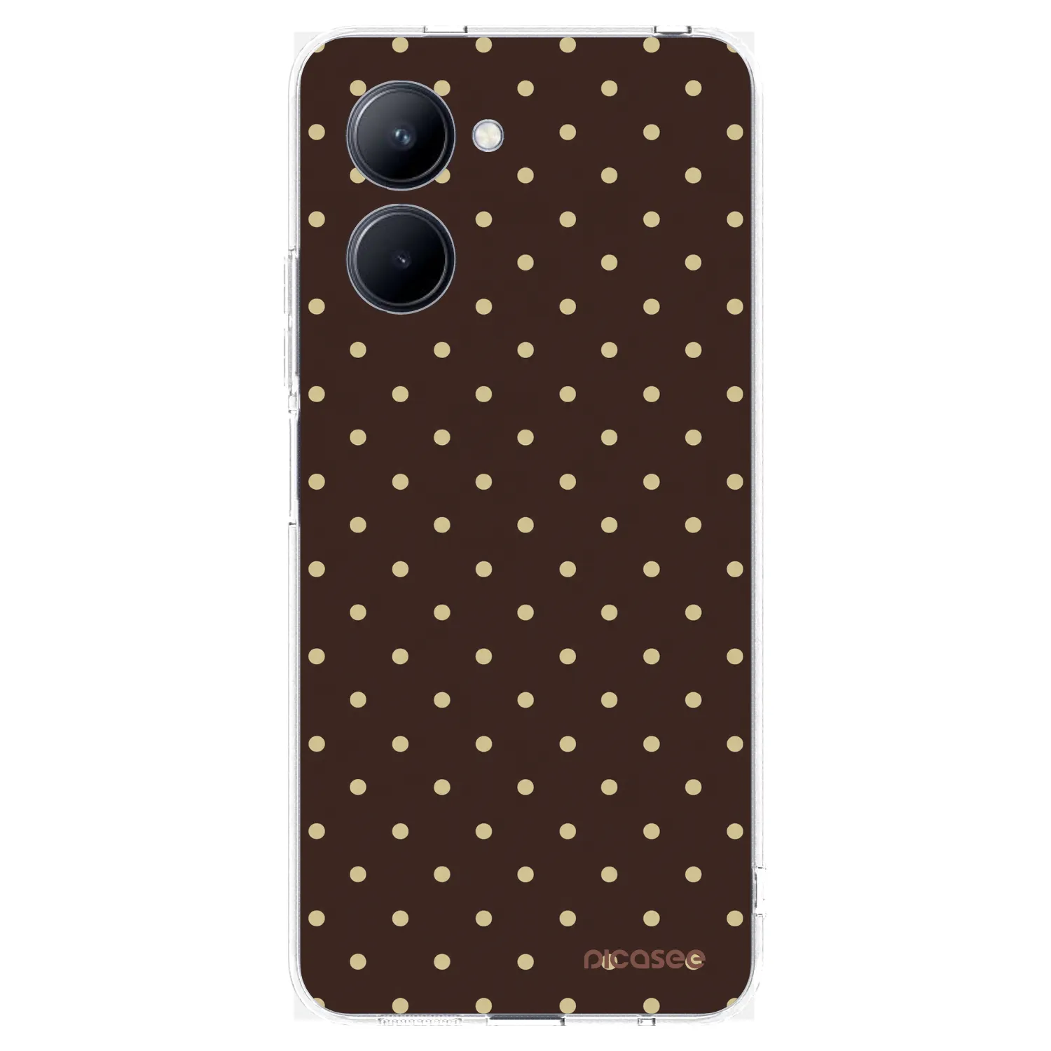 Picasee silikonski prozorni ovitek za Realme C33 (2023) - Vanilla Dots & Chocolate