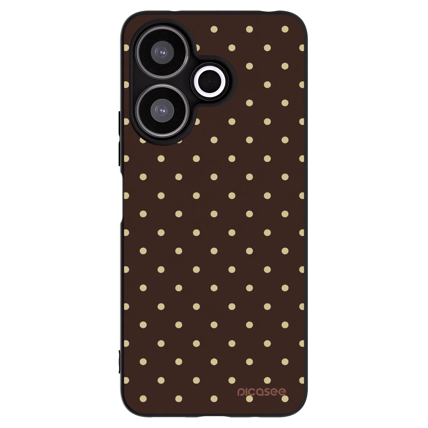 Picasee silikonski črni ovitek za Xiaomi Redmi 13 4G - Vanilla Dots & Chocolate