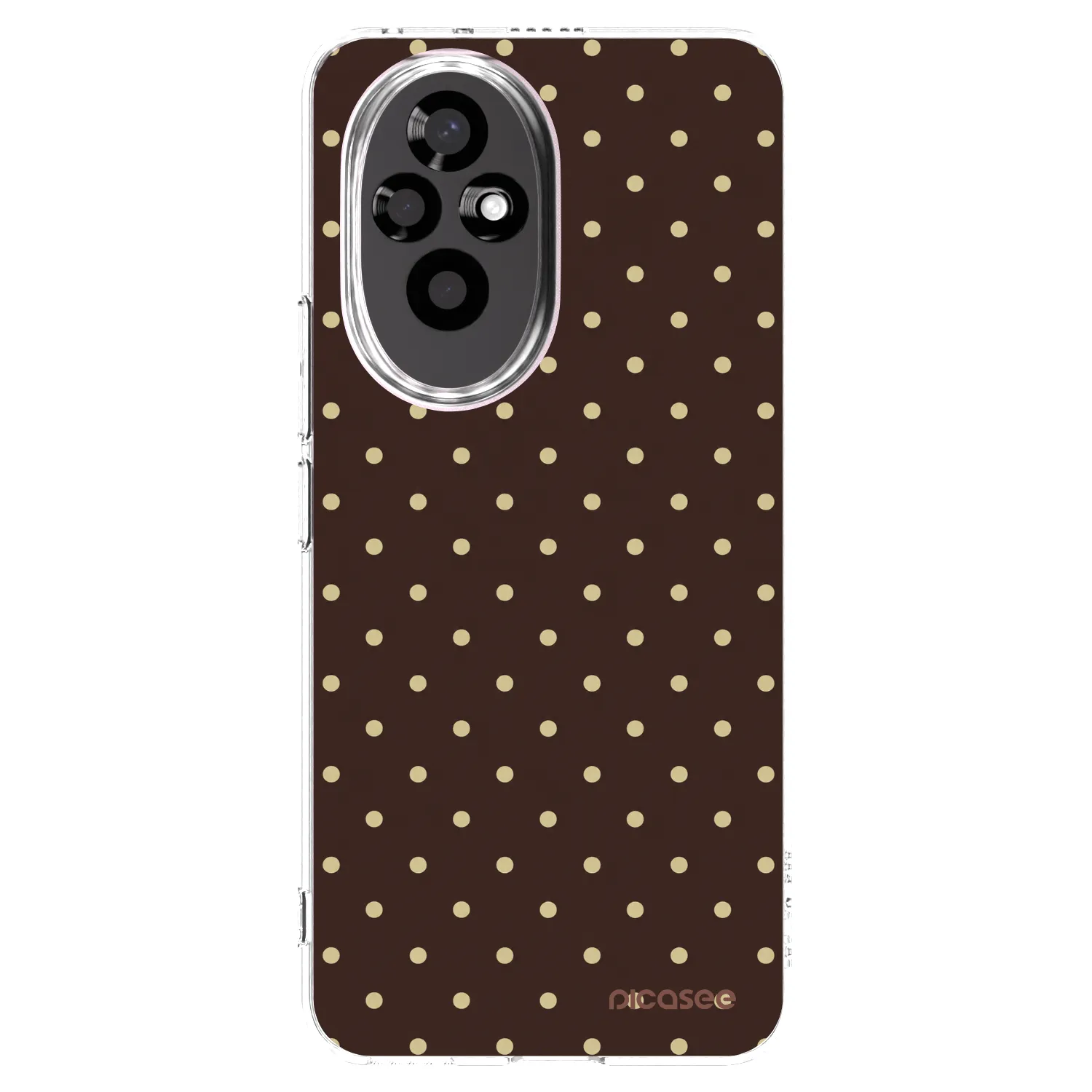 Picasee silikonski prozorni ovitek za Honor 200 5G - Vanilla Dots & Chocolate