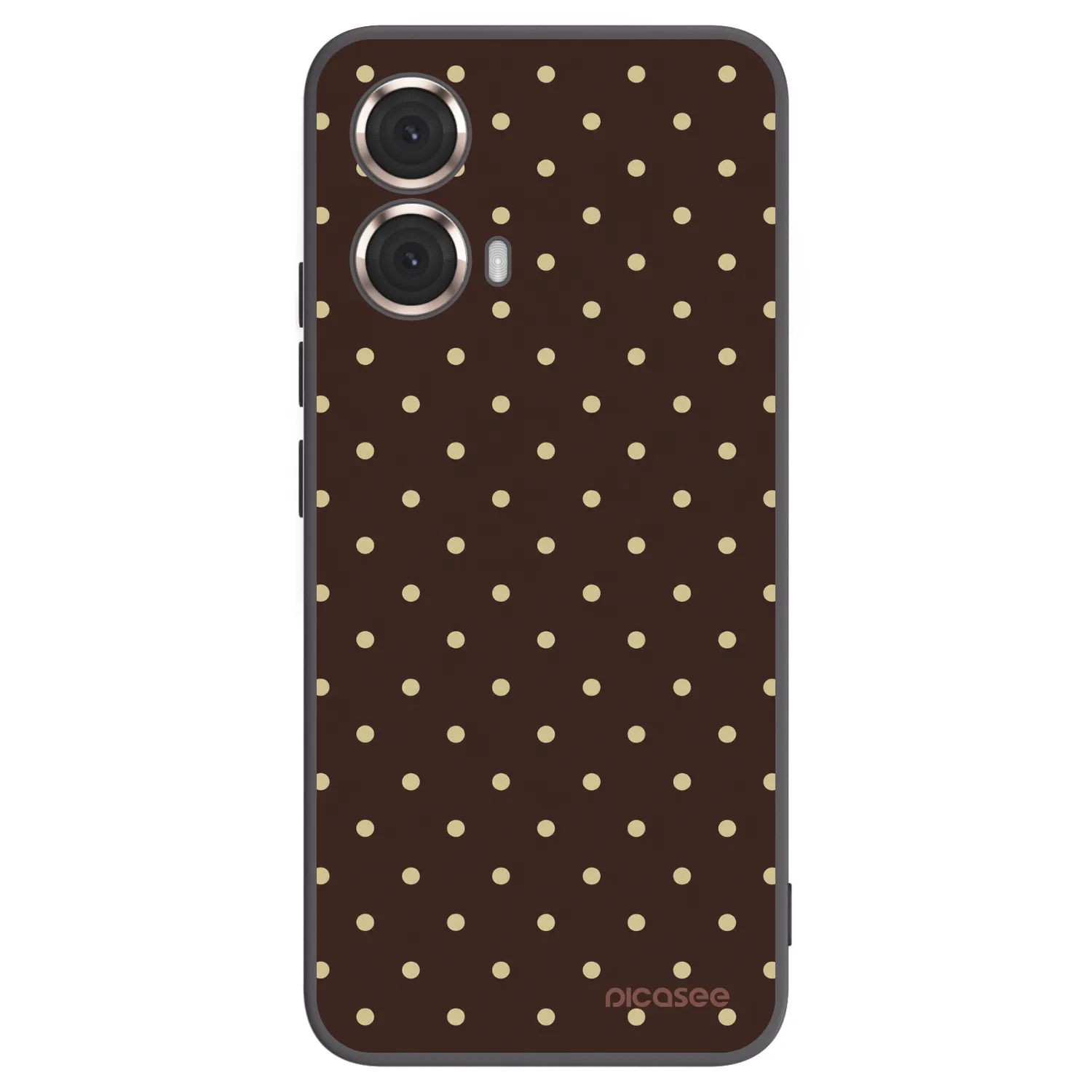 Picasee silikonski črni ovitek za Motorola Moto G85 - Vanilla Dots & Chocolate