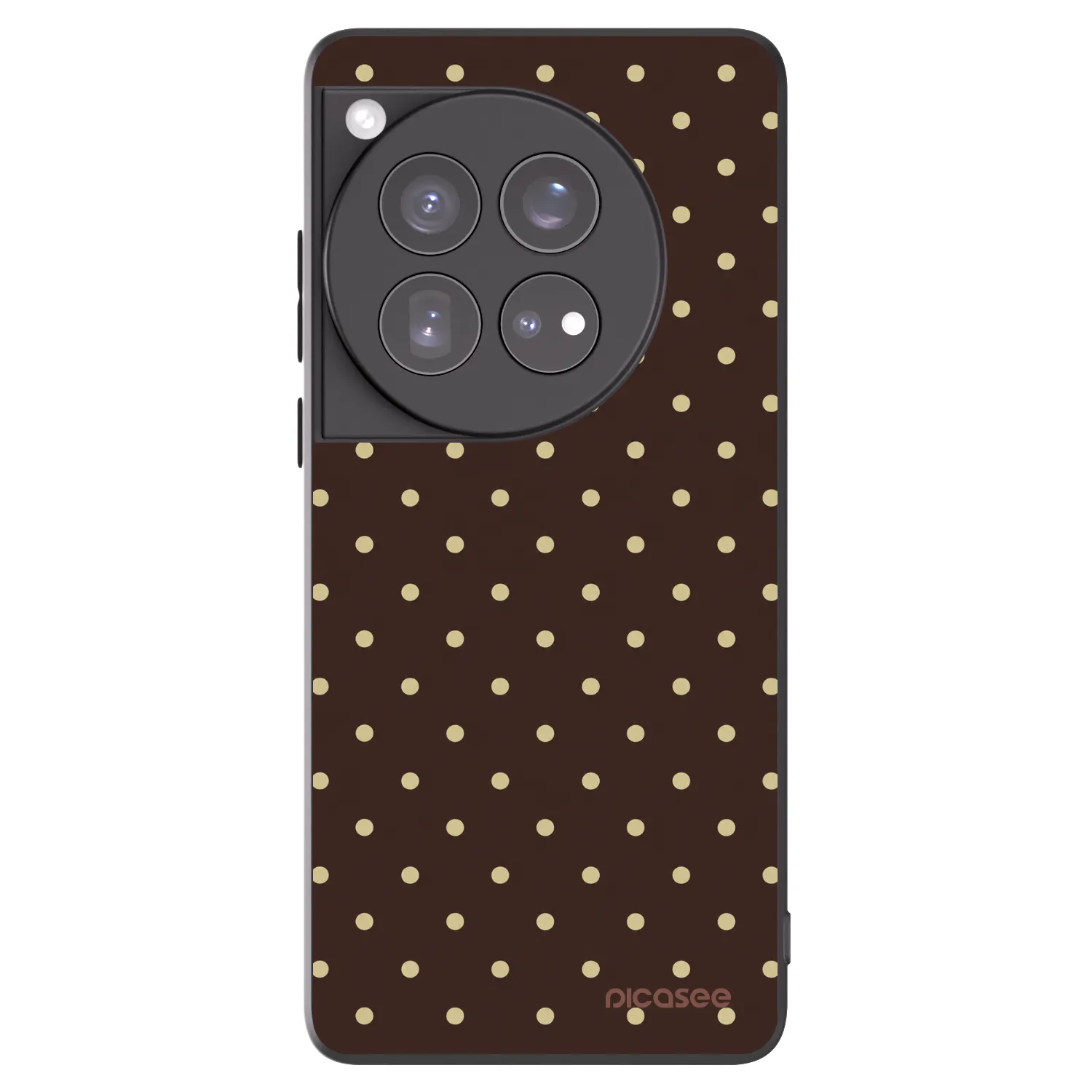 Picasee silikonski črni ovitek za OnePlus 12 5G - Vanilla Dots & Chocolate