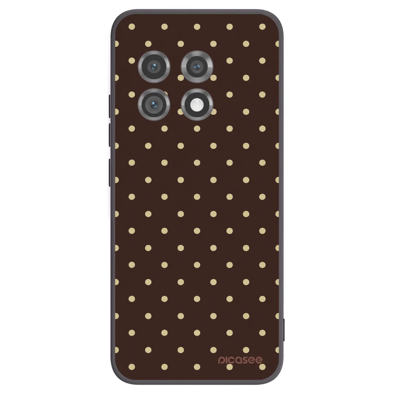 Picasee silikonski črni ovitek za OnePlus 11 5G - Vanilla Dots & Chocolate