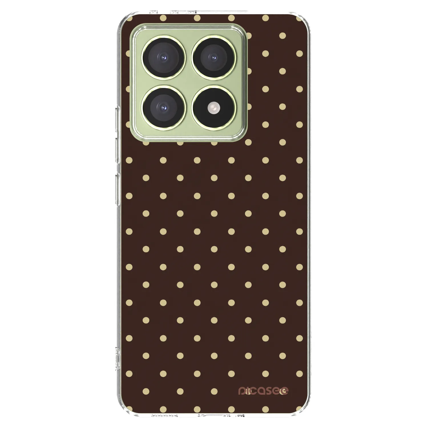 Picasee silikonski prozorni ovitek za Xiaomi 14T - Vanilla Dots & Chocolate