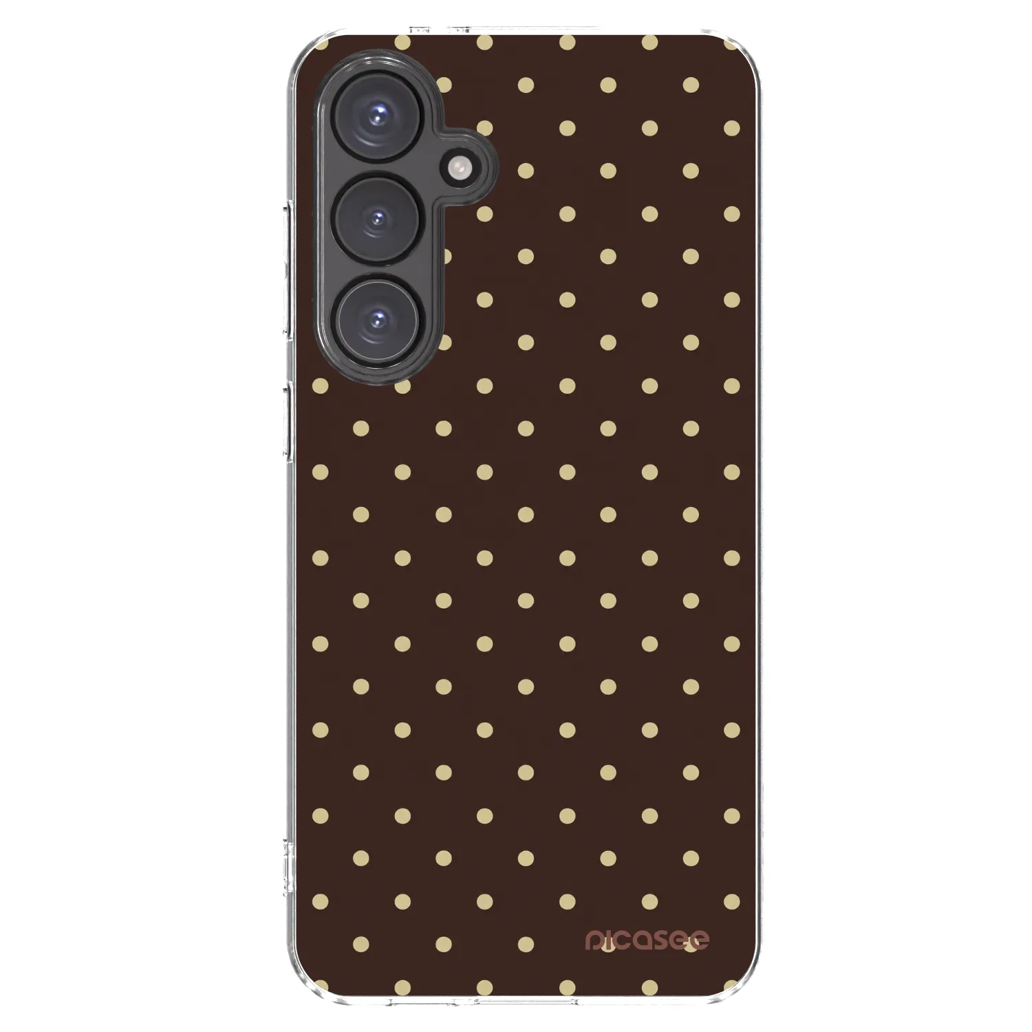 Picasee silikonski prozorni ovitek za Samsung Galaxy S24 FE S721B - Vanilla Dots & Chocolate