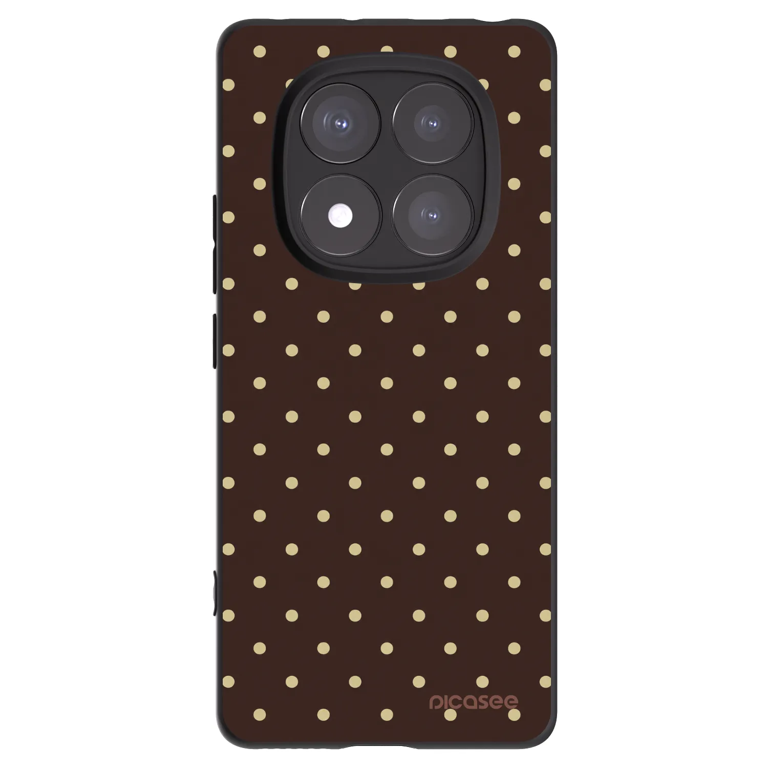 Picasee silikonski črni ovitek za Xiaomi Redmi Note 14 Pro+ 5G - Vanilla Dots & Chocolate