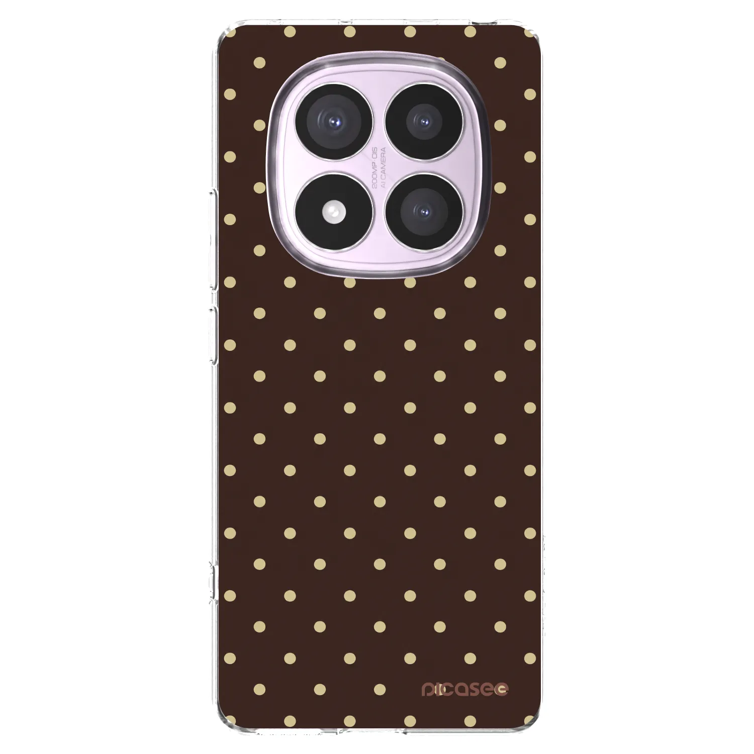 Picasee silikonski prozorni ovitek za Xiaomi Redmi Note 14 Pro 5G - Vanilla Dots & Chocolate