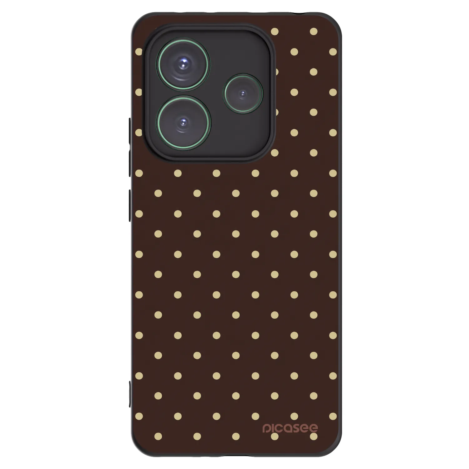 Picasee silikonski črni ovitek za Xiaomi Redmi Note 14 5G - Vanilla Dots & Chocolate