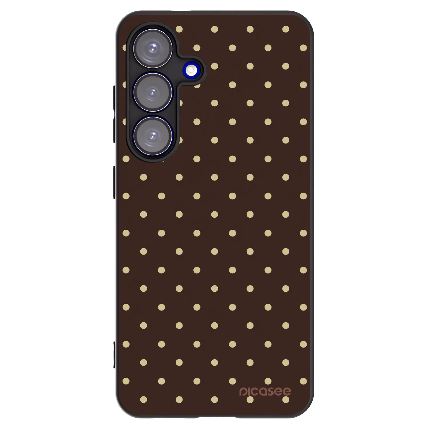 Picasee silikonski črni ovitek za Samsung Galaxy S25 5G - Vanilla Dots & Chocolate