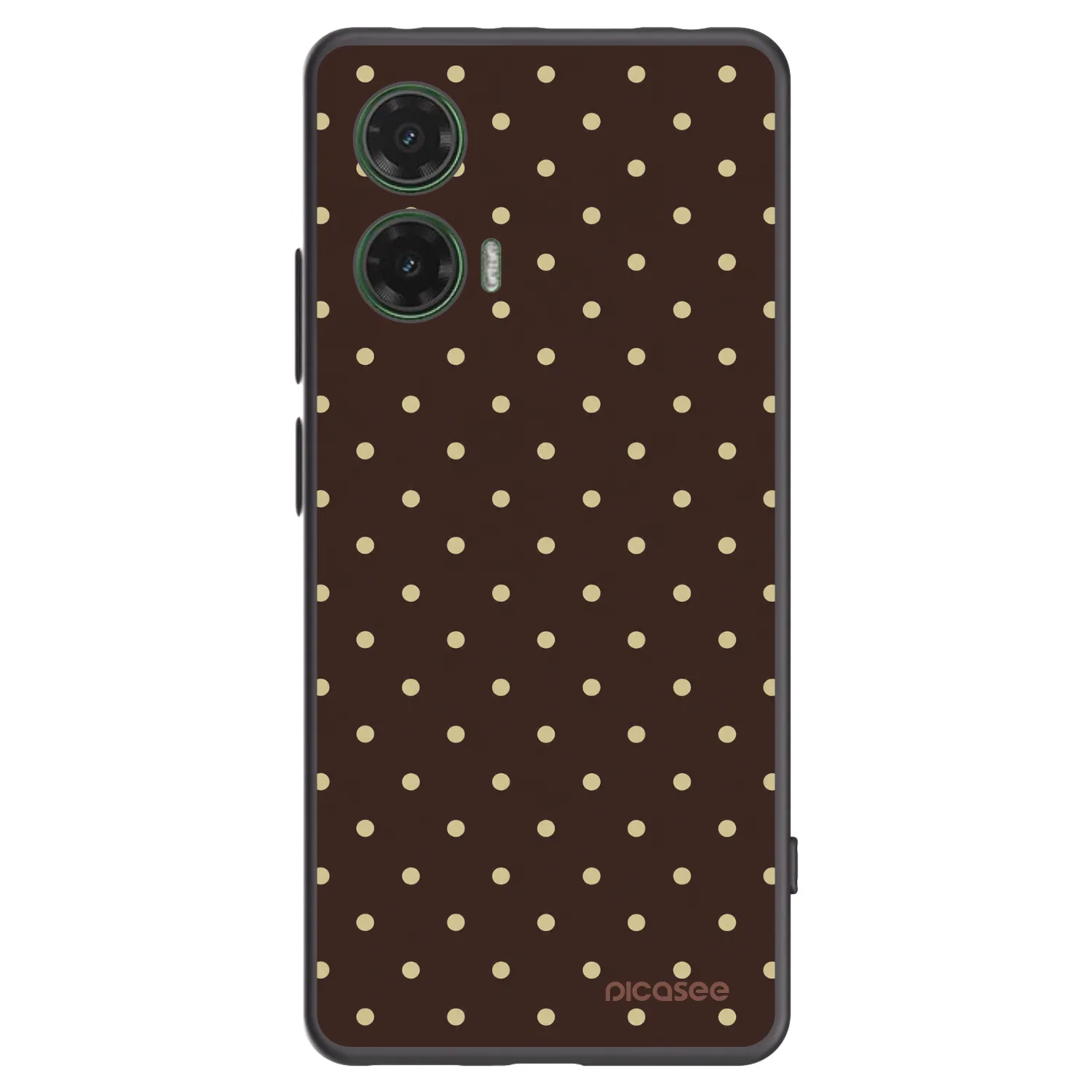 Picasee silikonski črni ovitek za Motorola Moto G35 5G - Vanilla Dots & Chocolate