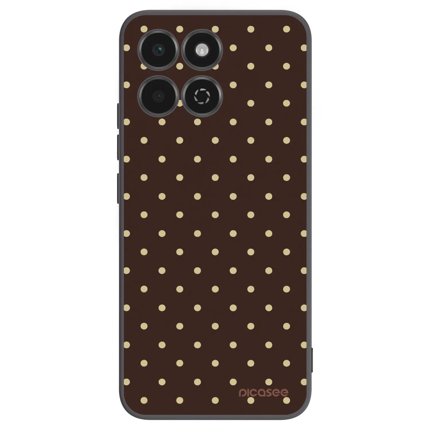 Picasee silikonski črni ovitek za Honor 200 Smart 5G - Vanilla Dots & Chocolate