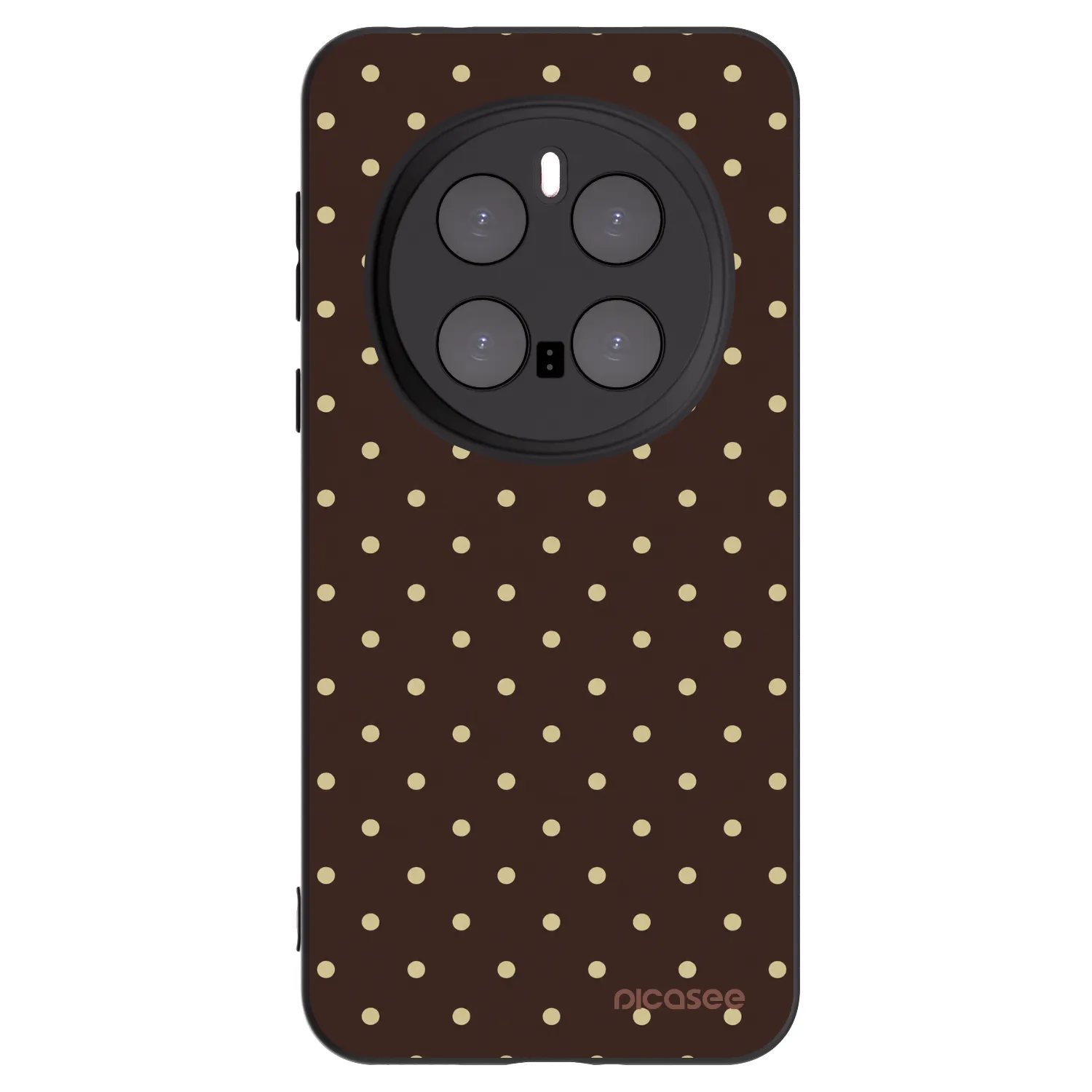 Picasee silikonski črni ovitek za Honor Magic7 Pro 5G - Vanilla Dots & Chocolate