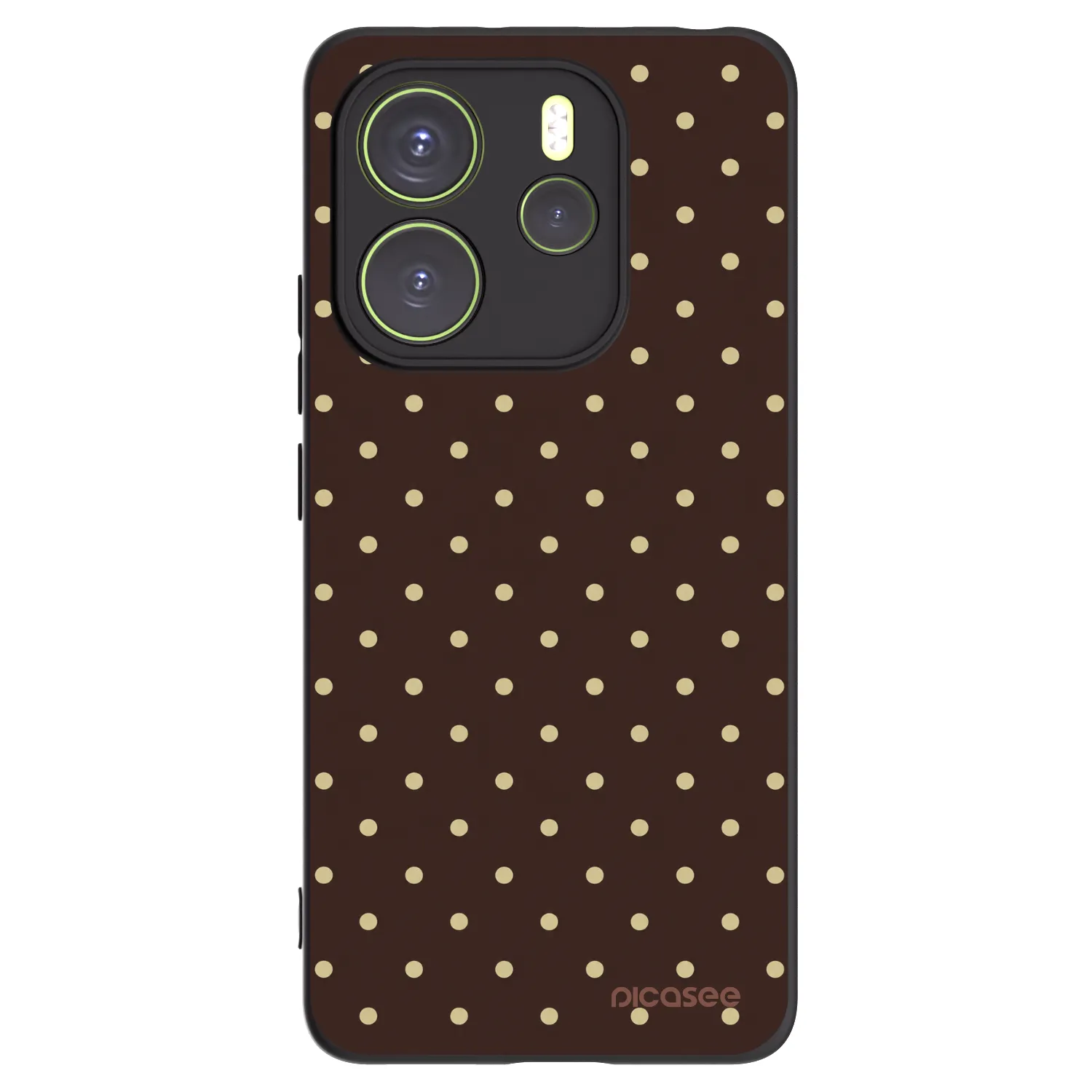 Picasee silikonski črni ovitek za Xiaomi Redmi Note 14 4G - Vanilla Dots & Chocolate
