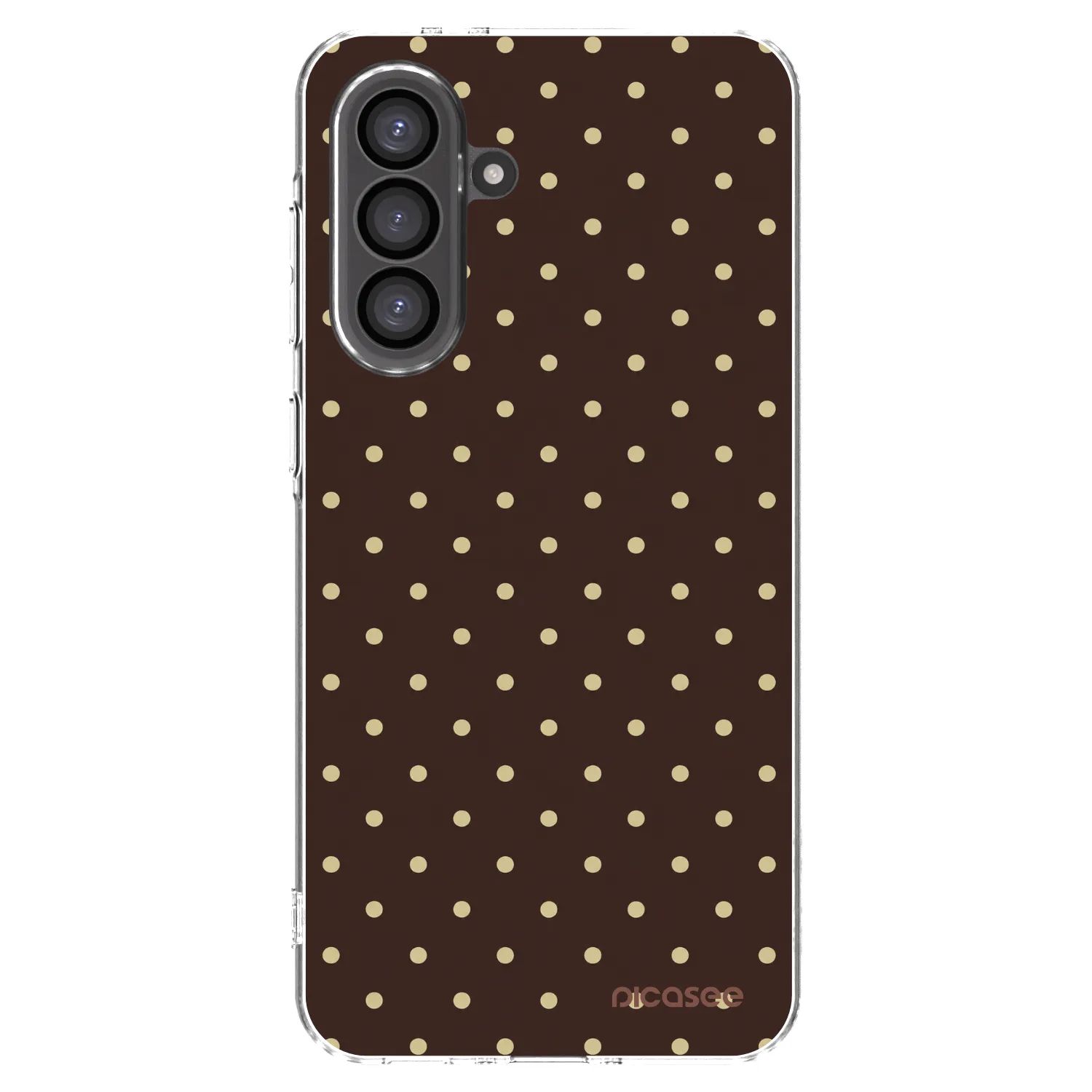 Picasee silikonski prozorni ovitek za Samsung Galaxy A56 5G A566B - Vanilla Dots & Chocolate
