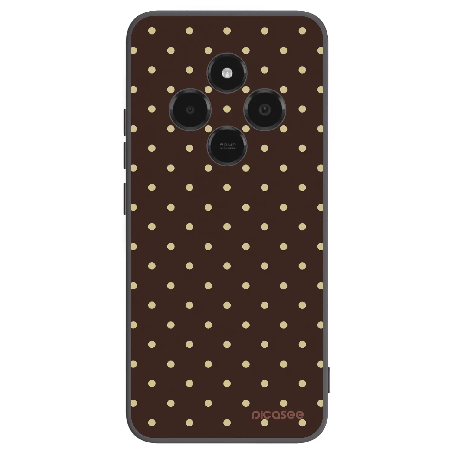 Picasee silikonski črni ovitek za Xiaomi Poco C75 - Vanilla Dots & Chocolate