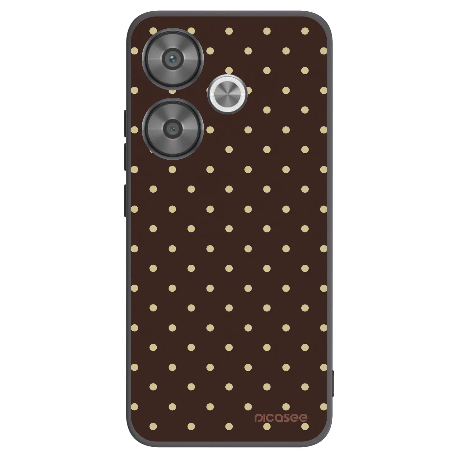 Picasee silikonski črni ovitek za Xiaomi Poco F6 - Vanilla Dots & Chocolate