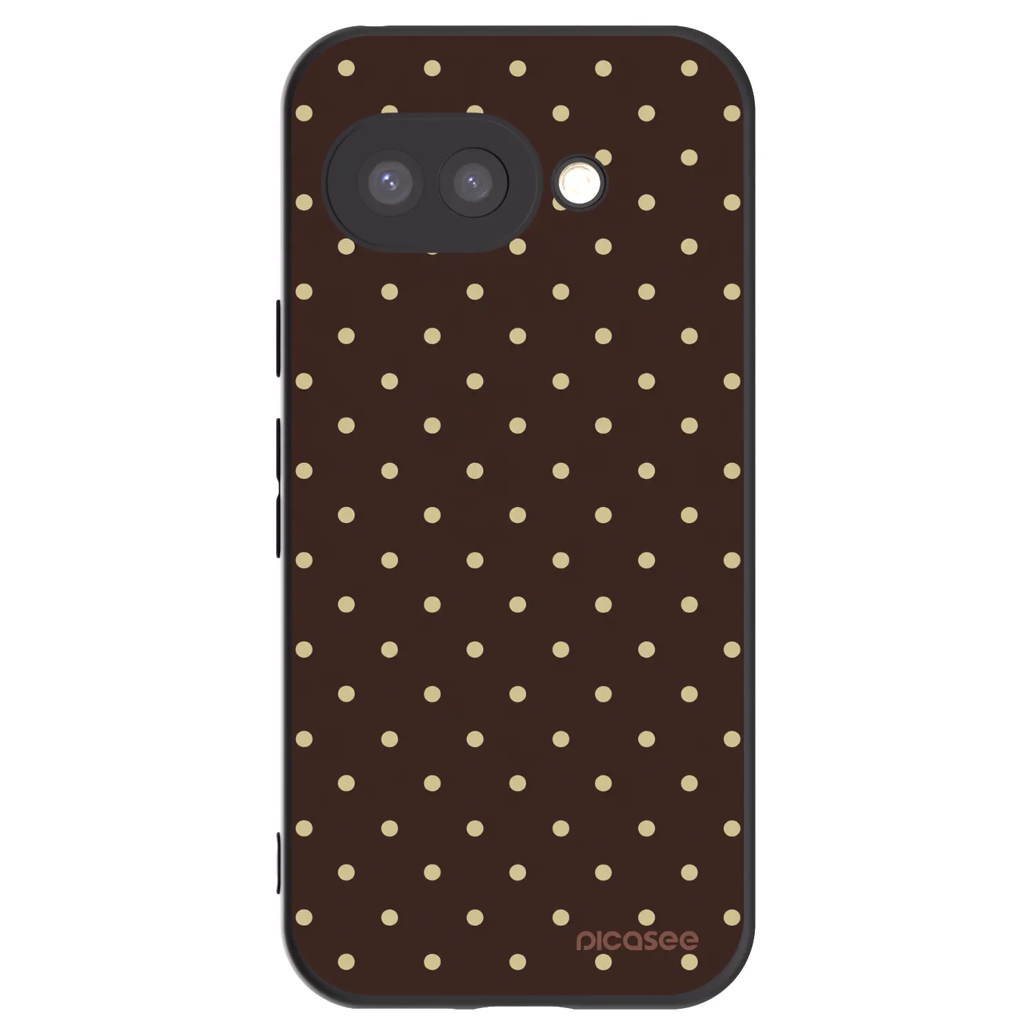 Picasee silikonski črni ovitek za Google Pixel 9a - Vanilla Dots & Chocolate
