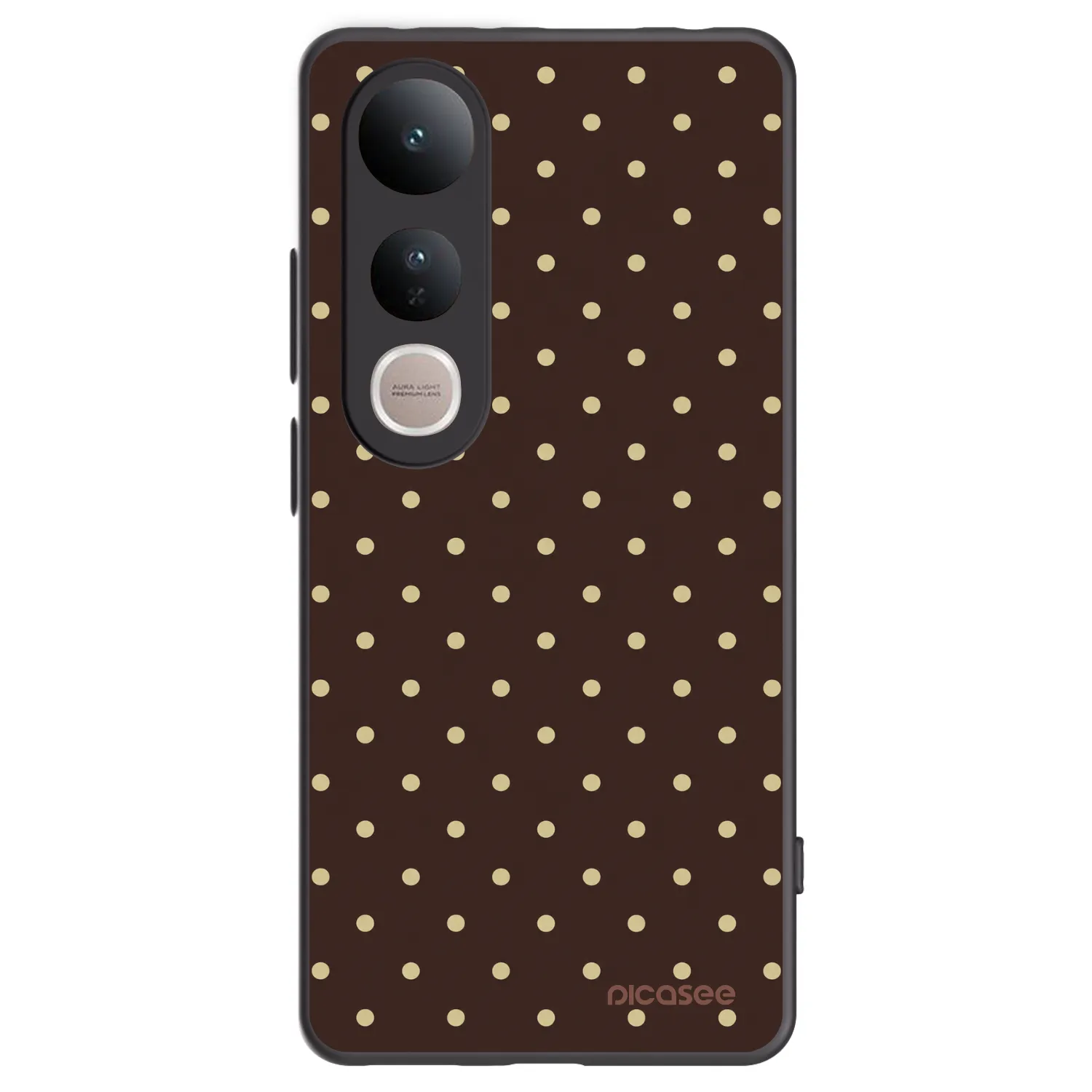 Picasee silikonski črni ovitek za Vivo V50 Lite 5G - Vanilla Dots & Chocolate