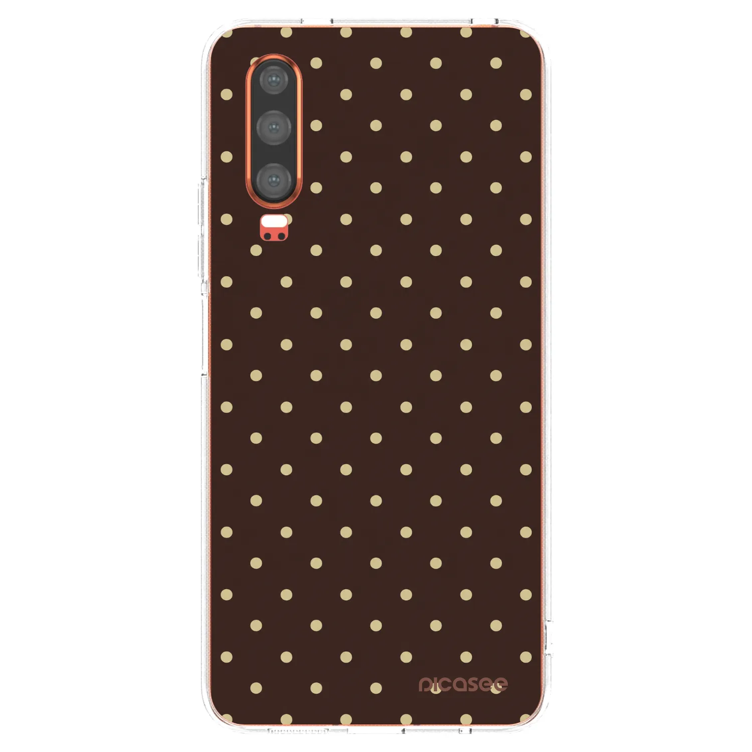 Picasee silikonski prozorni ovitek za Huawei P30 - Vanilla Dots & Chocolate