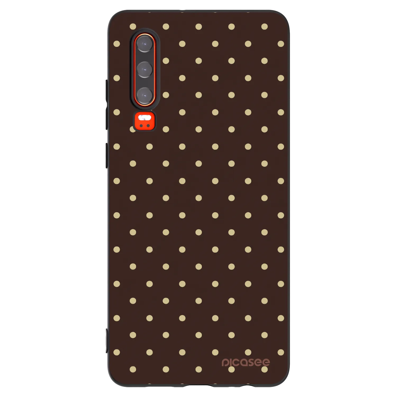 Picasee silikonski črni ovitek za Huawei P30 - Vanilla Dots & Chocolate