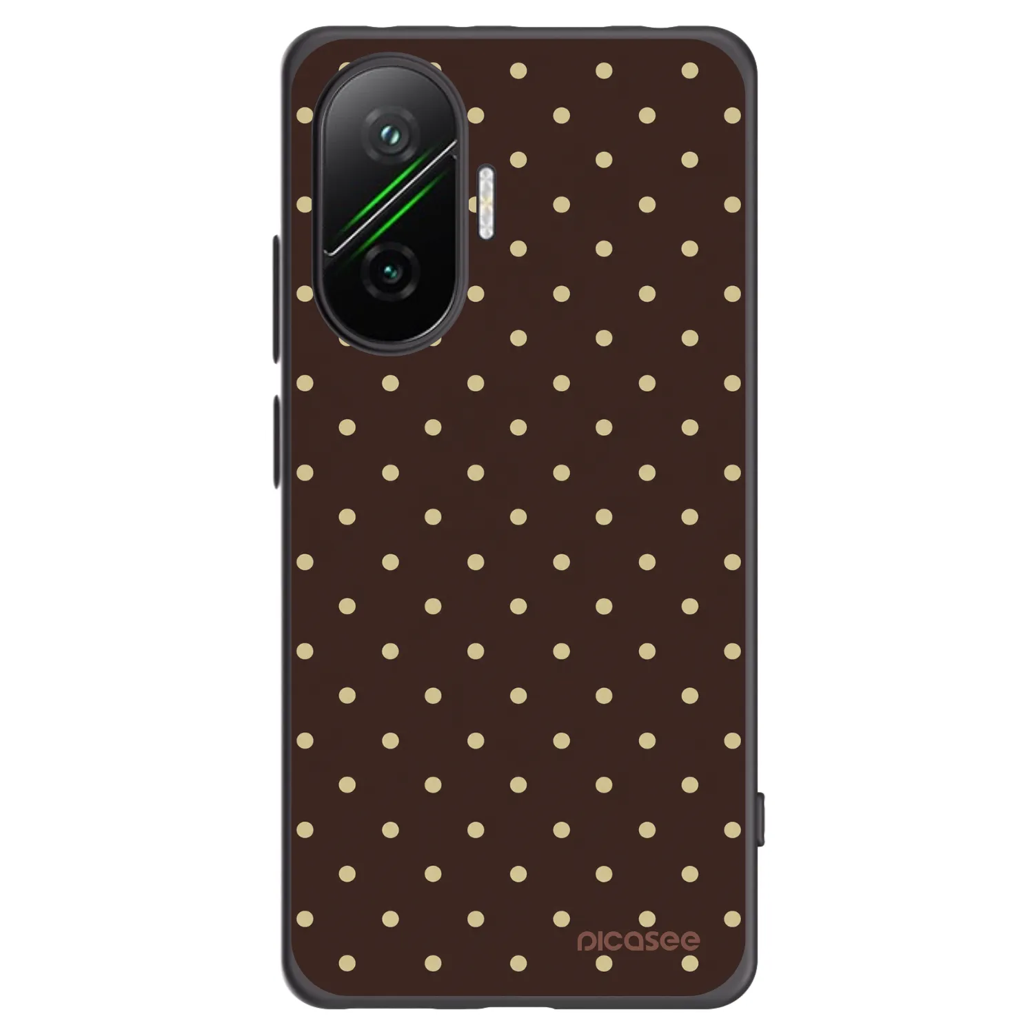 Picasee silikonski črni ovitek za Xiaomi Poco F7 5G - Vanilla Dots & Chocolate