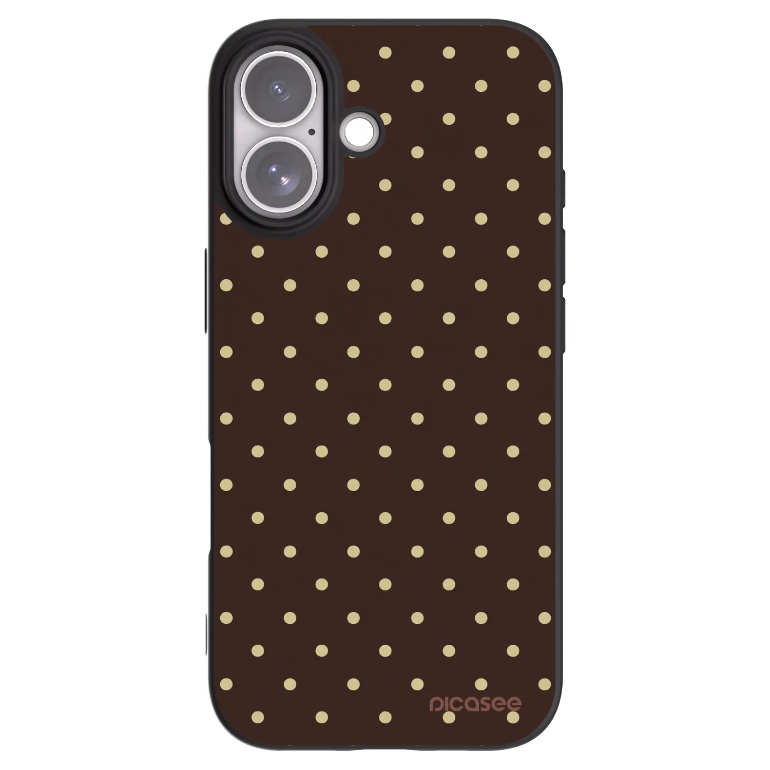 Picasee silikonski črni ovitek za Apple iPhone 17 - Vanilla Dots & Chocolate