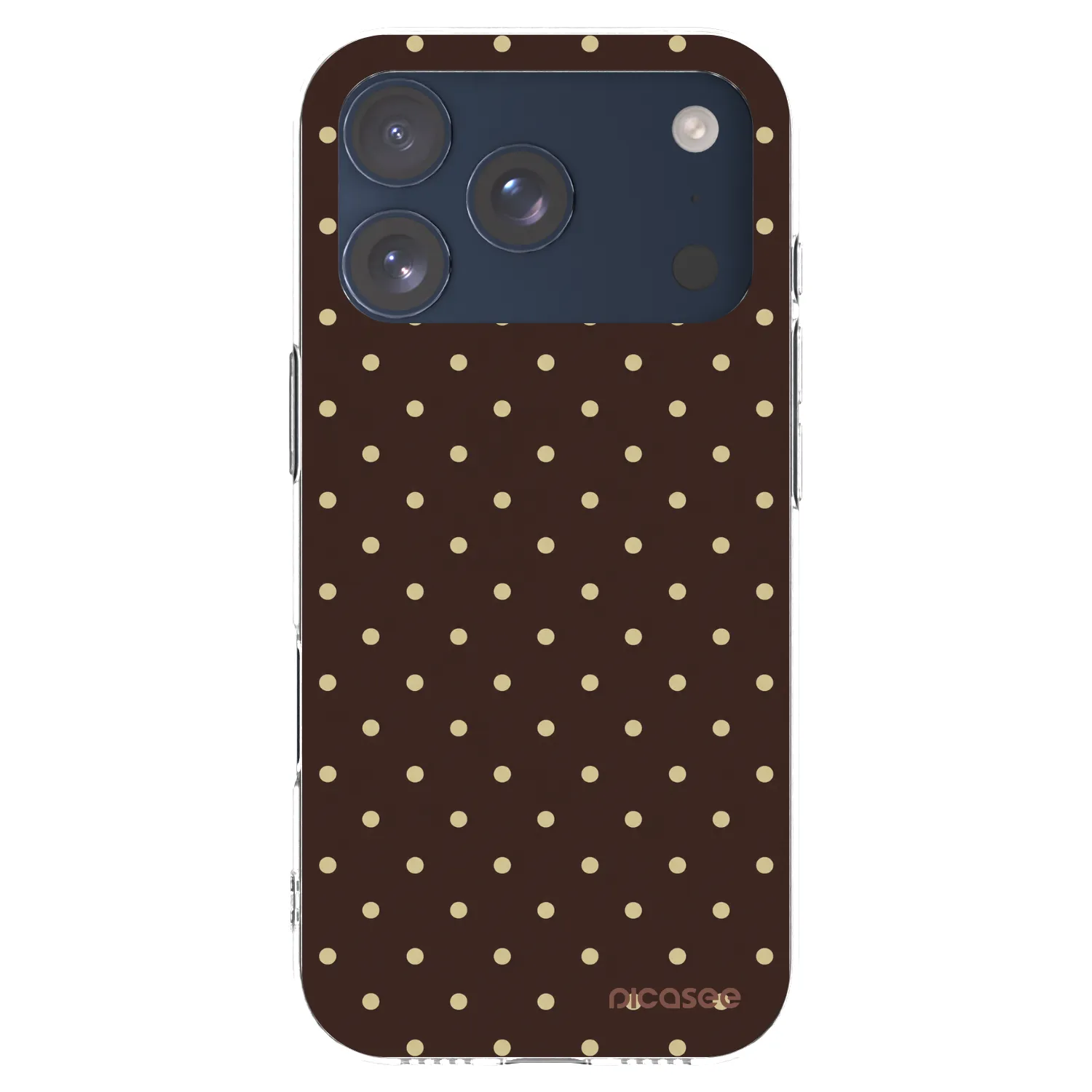 Picasee silikonski prozorni ovitek za Apple iPhone 17 Pro - Vanilla Dots & Chocolate