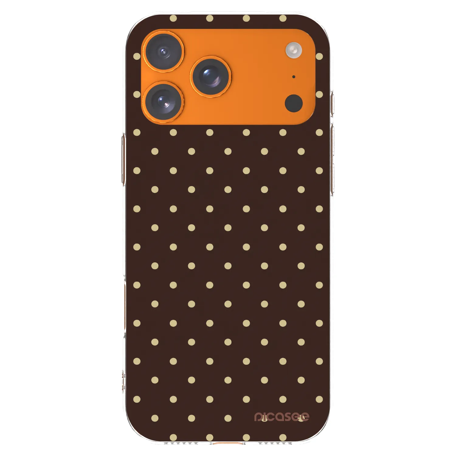 Picasee silikonski prozorni ovitek za Apple iPhone 17 Pro Max - Vanilla Dots & Chocolate