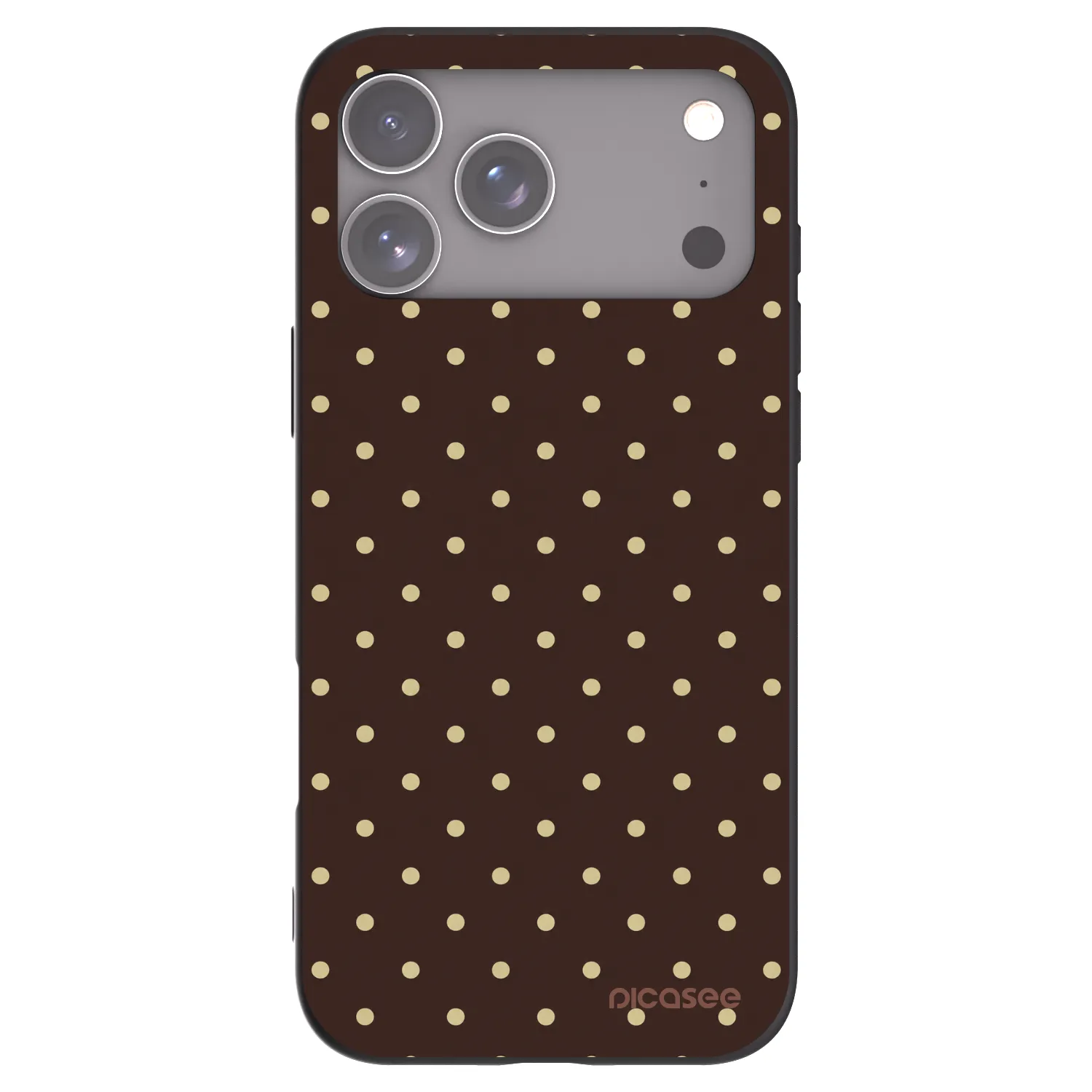 Picasee silikonski črni ovitek za Apple iPhone 17 Pro Max - Vanilla Dots & Chocolate