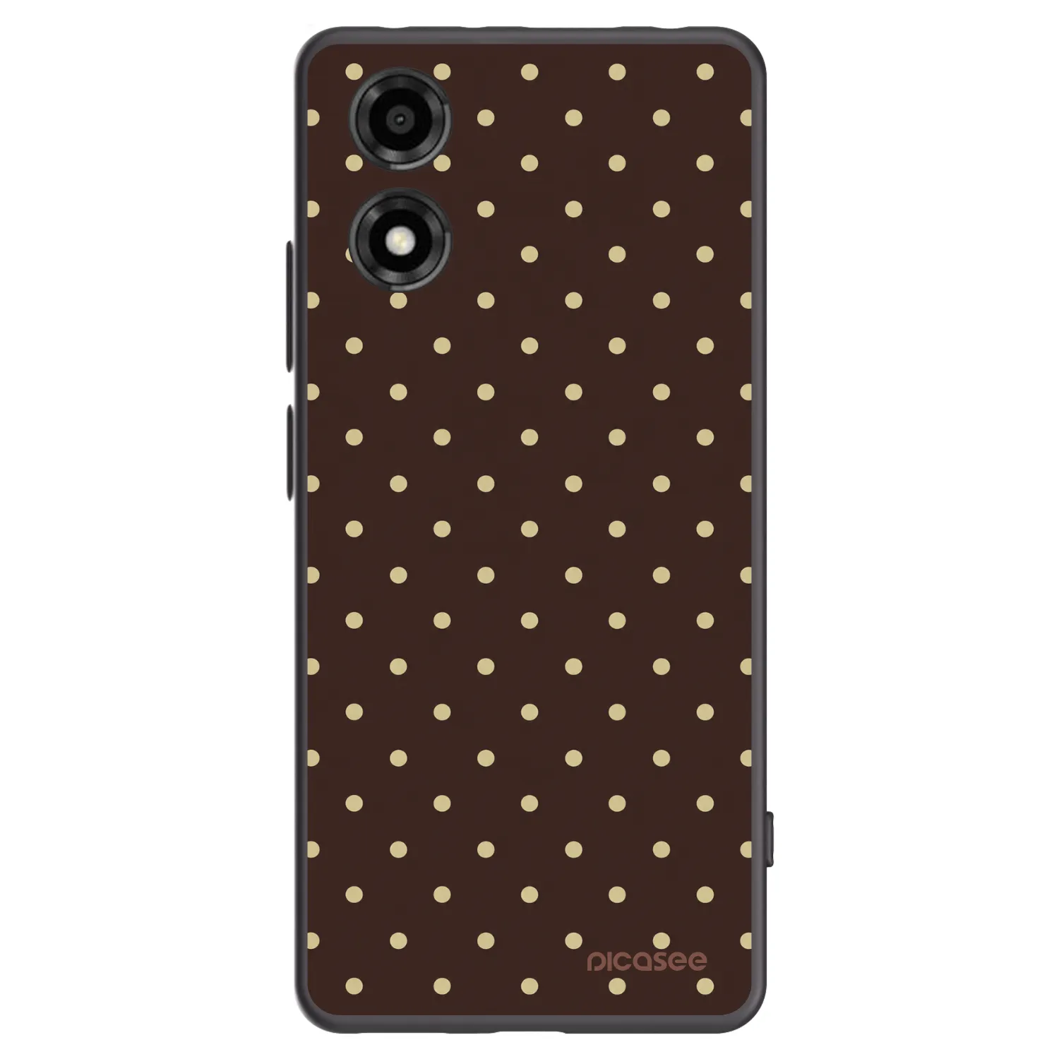 Picasee silikonski črni ovitek za Motorola Moto E14 - Vanilla Dots & Chocolate