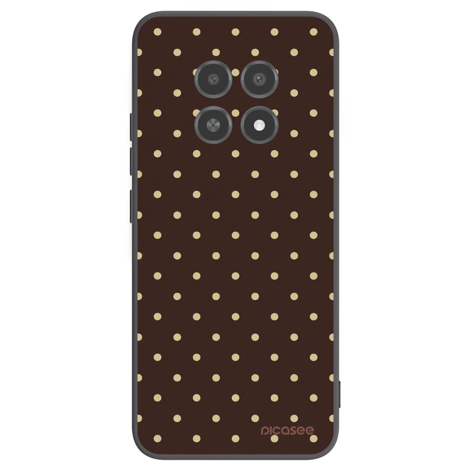 Picasee silikonski črni ovitek za Realme 12X - Vanilla Dots & Chocolate