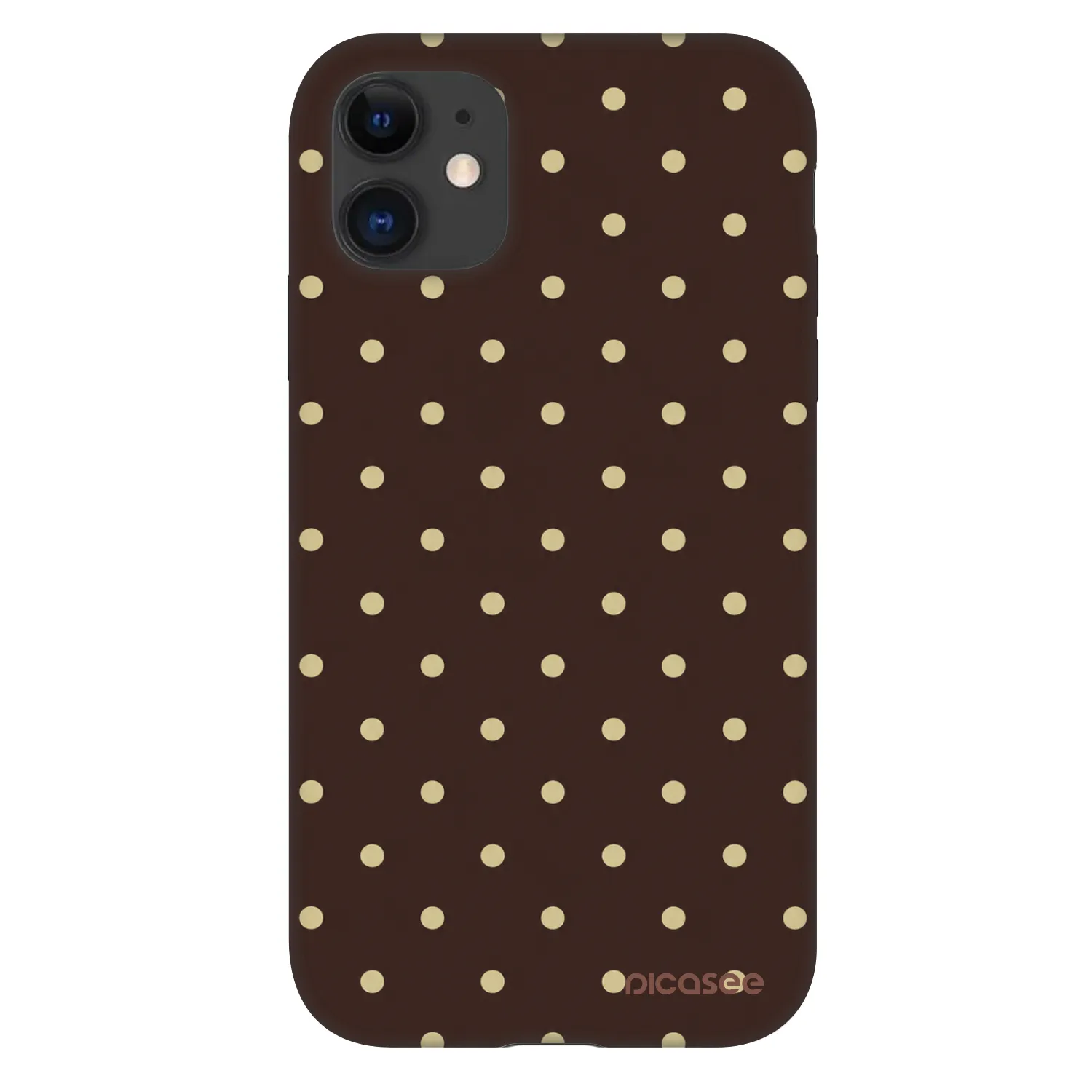Picasee Fashion Case za Apple iPhone 11 - Vanilla Dots & Chocolate