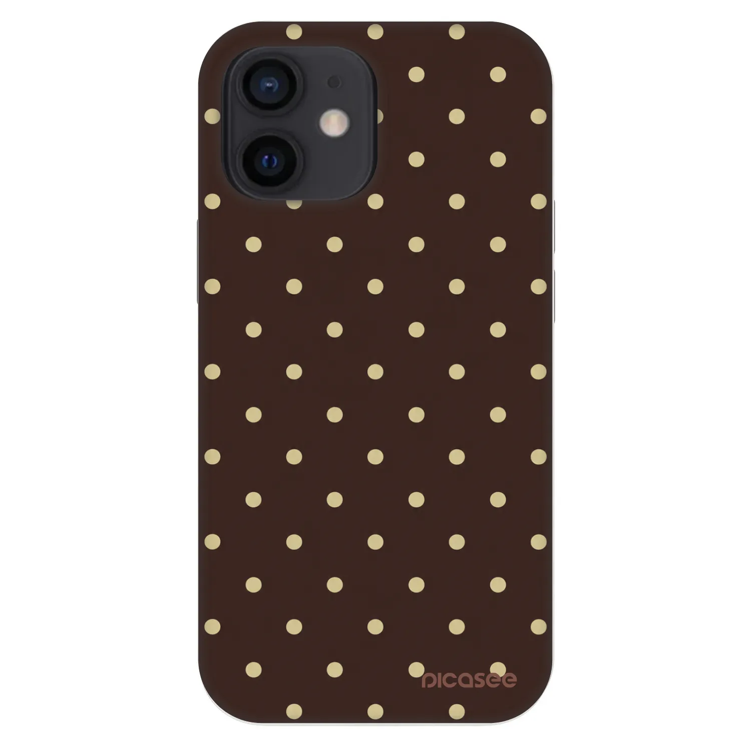 Picasee Fashion Case za Apple iPhone 12 mini - Vanilla Dots & Chocolate