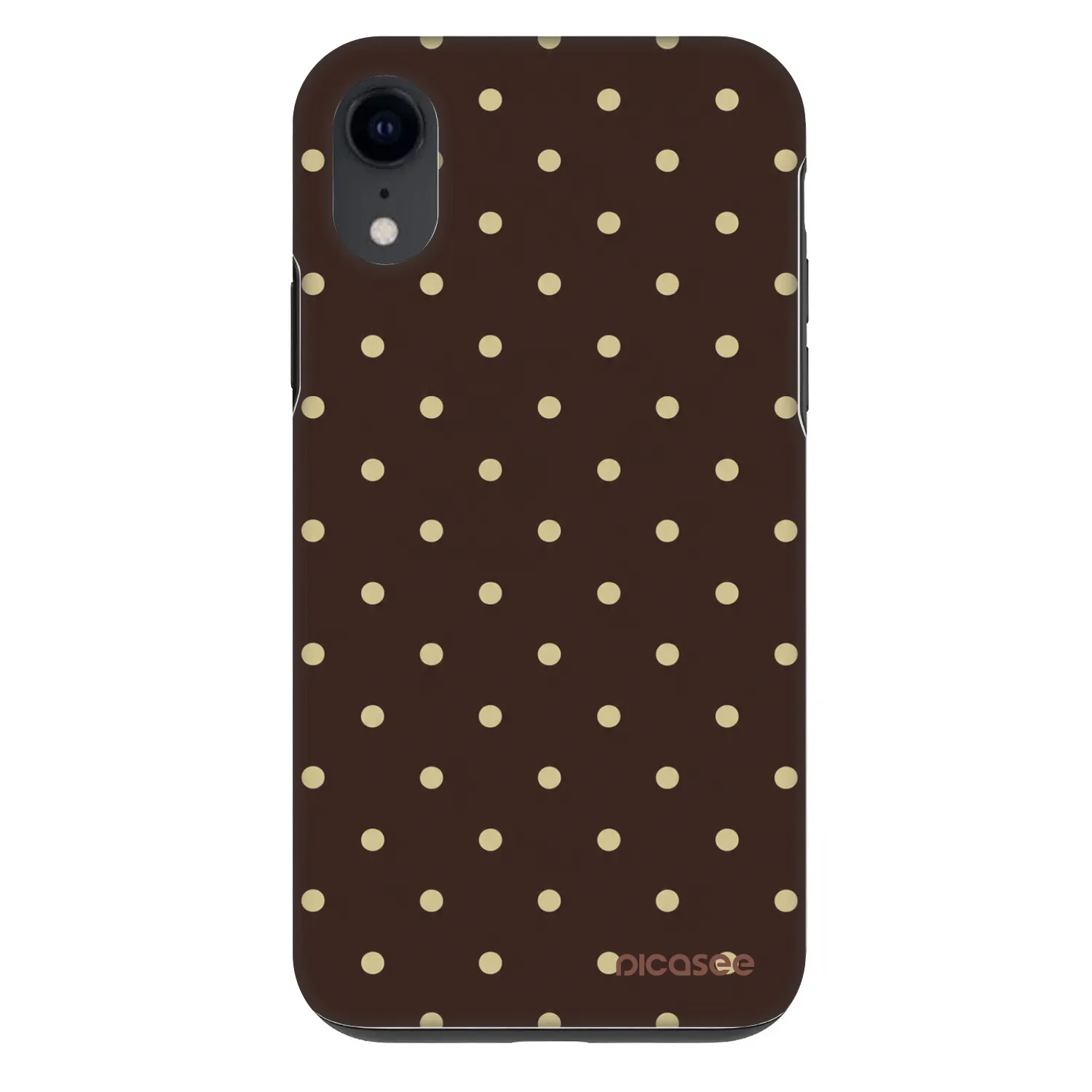 Picasee Fashion Case za Apple iPhone XR - Vanilla Dots & Chocolate