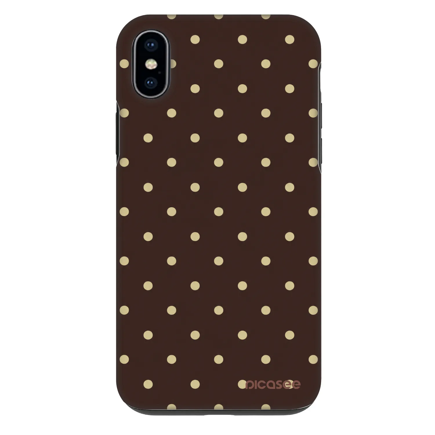 Picasee Fashion Case za Apple iPhone XS Max - Vanilla Dots & Chocolate
