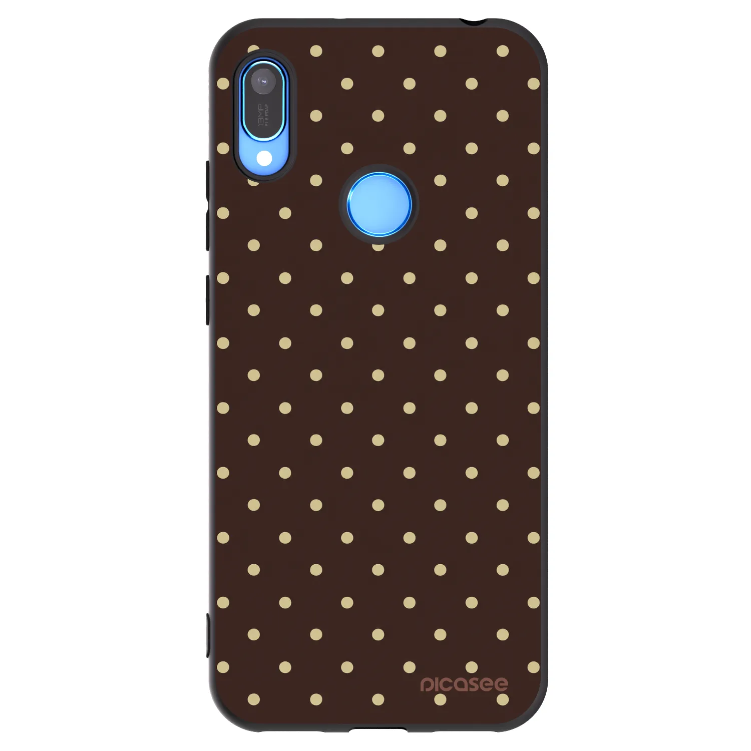Picasee silikonski črni ovitek za Huawei Y6 2019 - Vanilla Dots & Chocolate