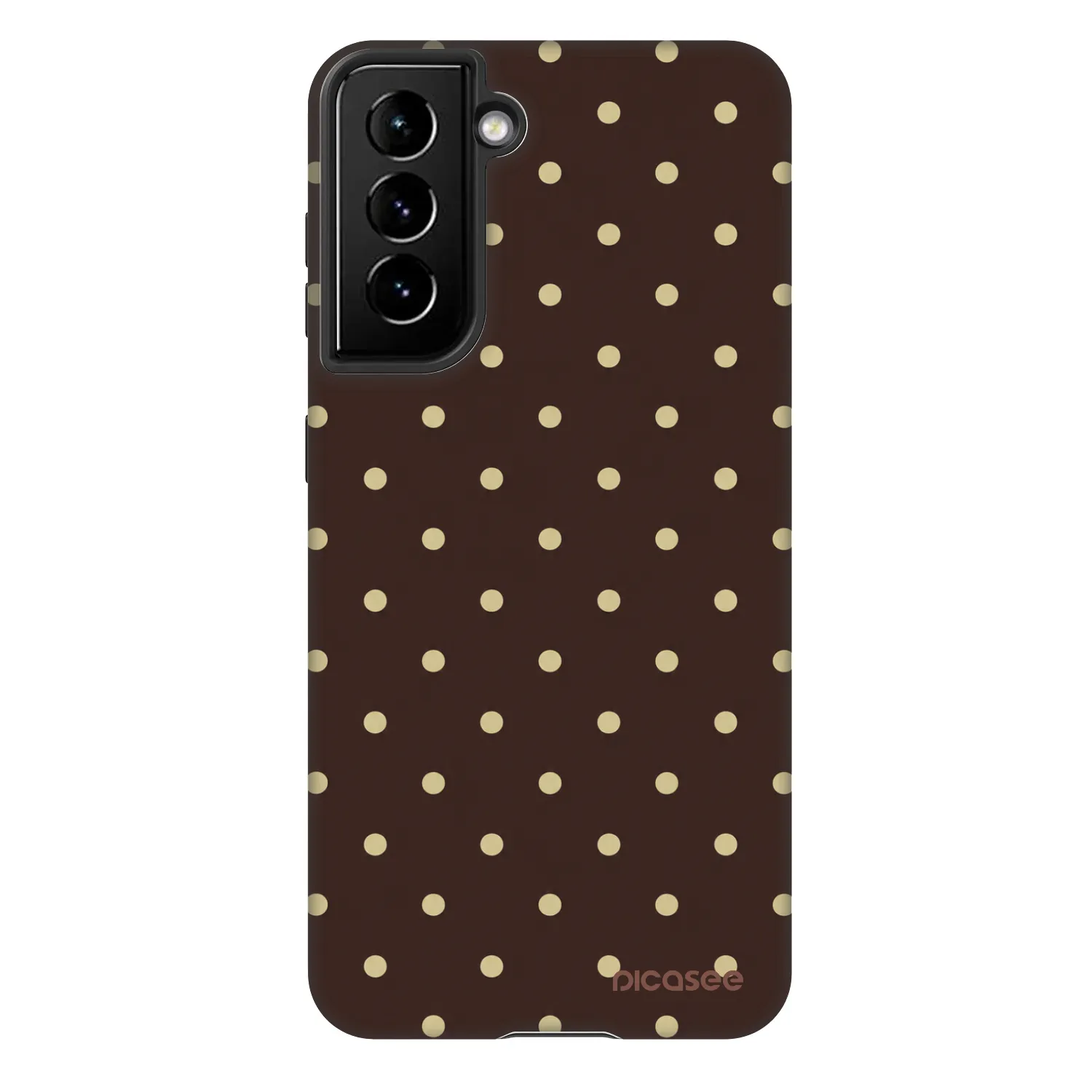 Picasee Fashion Case za Samsung Galaxy S21 5G G991B - Vanilla Dots & Chocolate