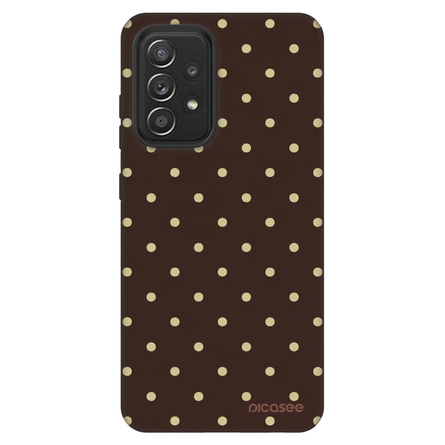 Picasee Fashion Case za Samsung Galaxy A52s 5G A528B - Vanilla Dots & Chocolate