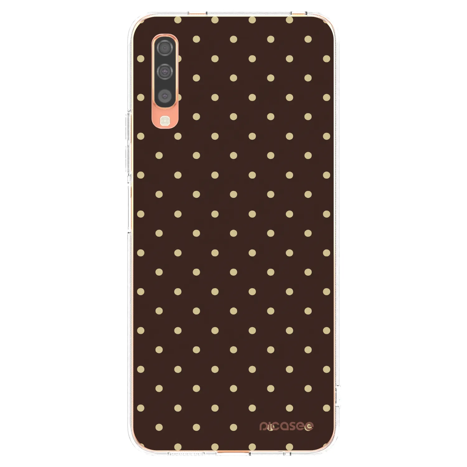 Picasee silikonski prozorni ovitek za Samsung Galaxy A70 A705F - Vanilla Dots & Chocolate