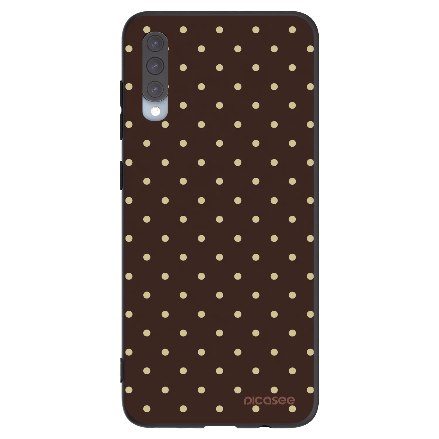 Picasee silikonski črni ovitek za Samsung Galaxy A70 A705F - Vanilla Dots & Chocolate