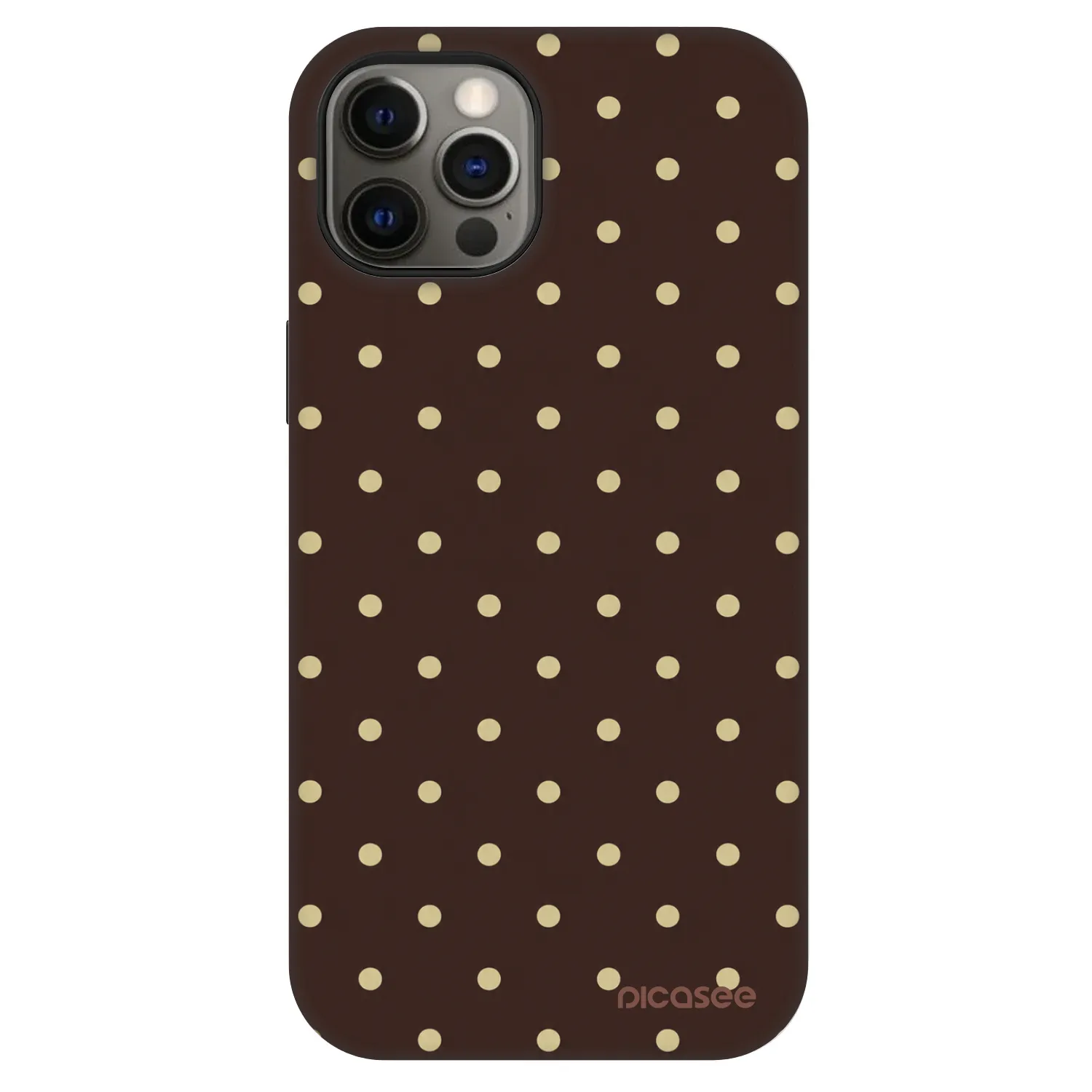 Picasee Fashion Case MagSafe za Apple iPhone 12 Pro - Vanilla Dots & Chocolate