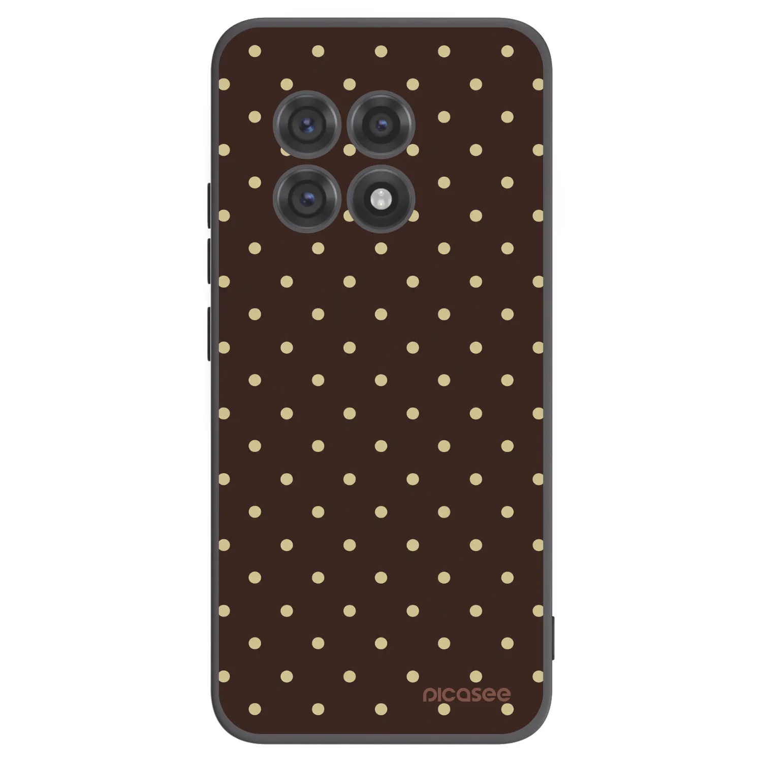 Picasee silikonski črni ovitek za OnePlus 13R 5G - Vanilla Dots & Chocolate