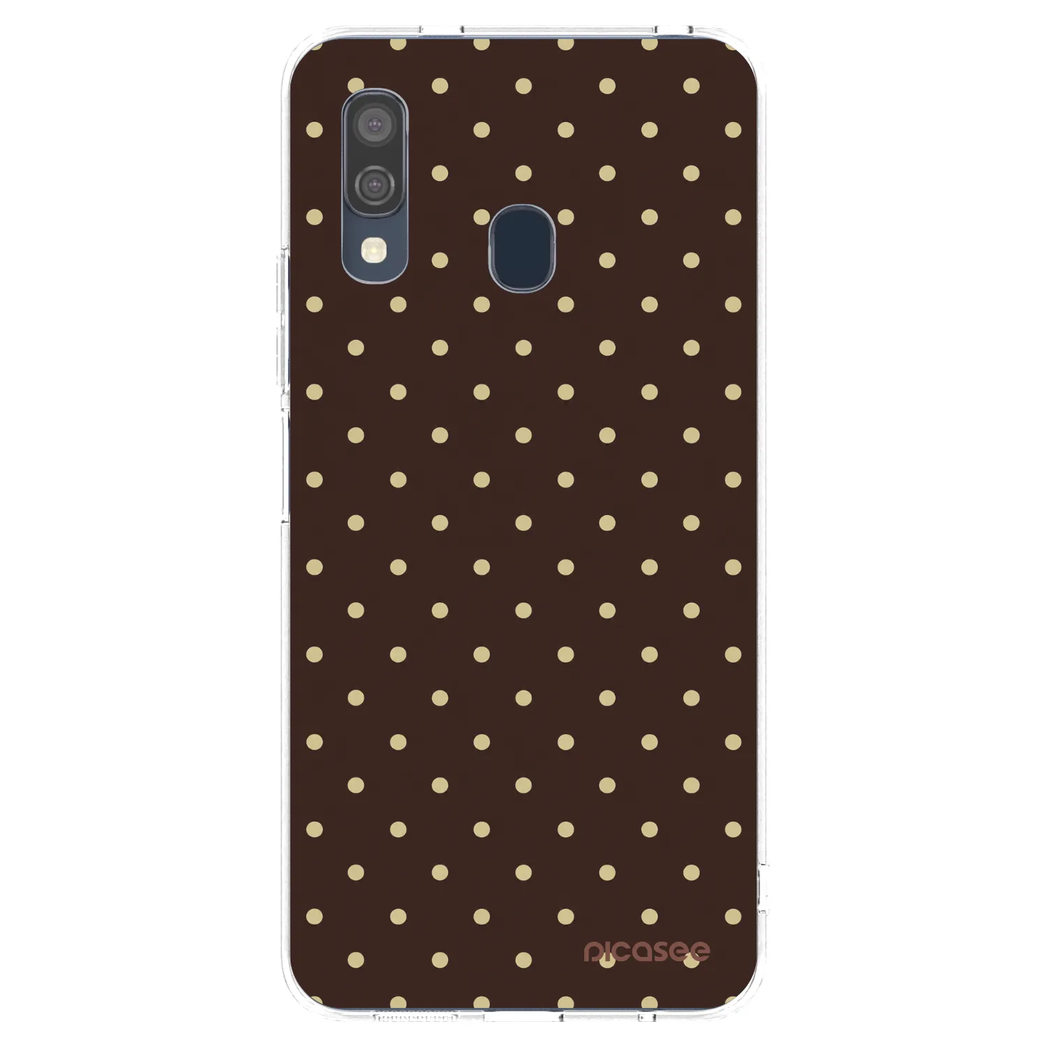 Picasee silikonski prozorni ovitek za Samsung Galaxy A40 A405F - Vanilla Dots & Chocolate